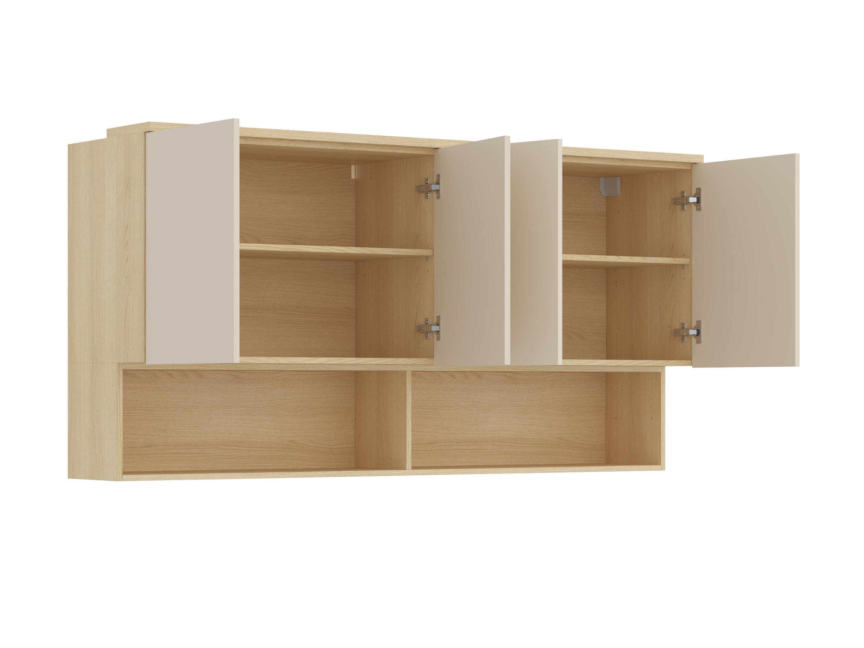 Wall cabinet Nolcala 105 (Oak + Beige)