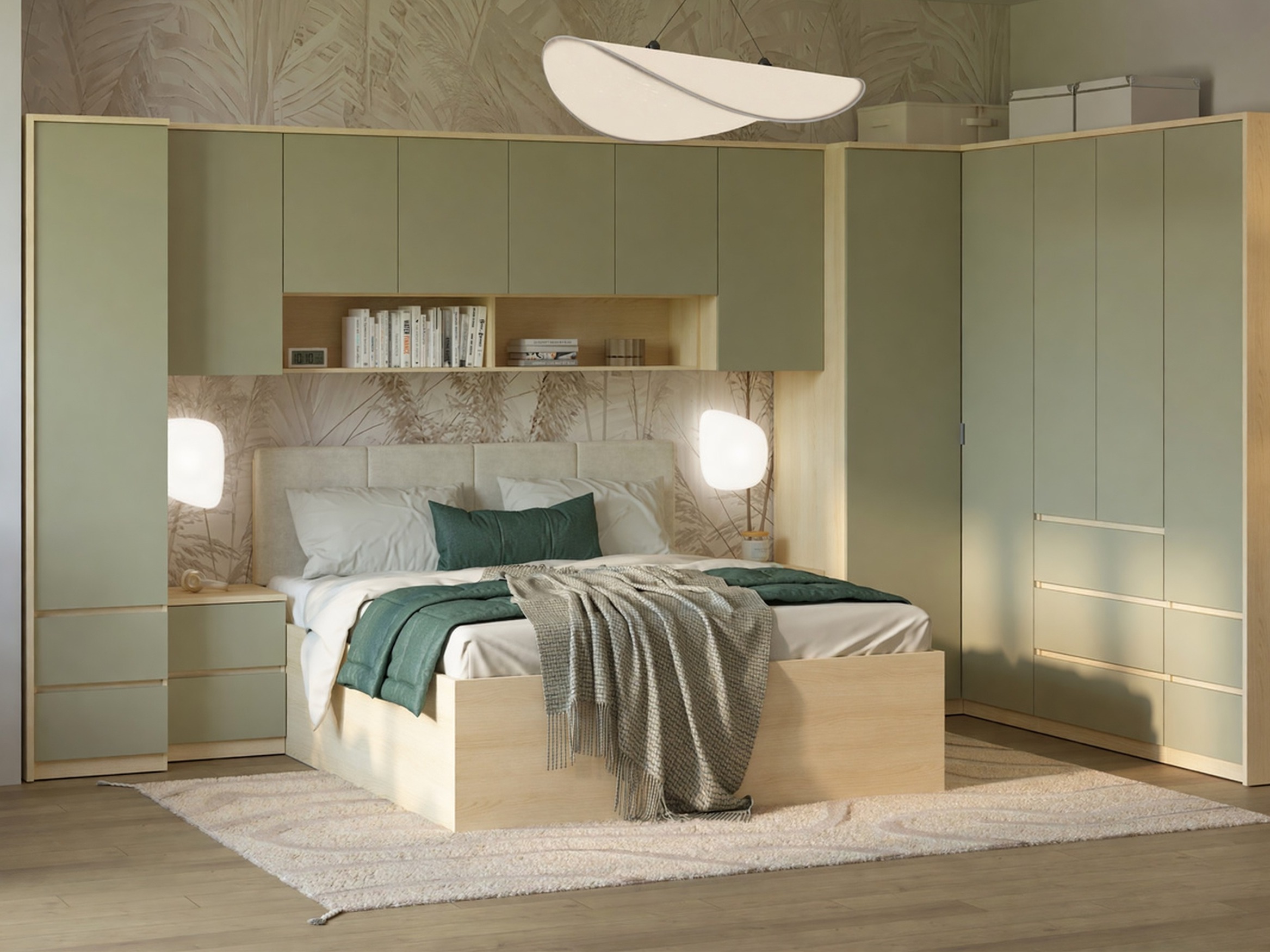 Wall cabinet Nolcala 105 (Oak + Eucalyptus)