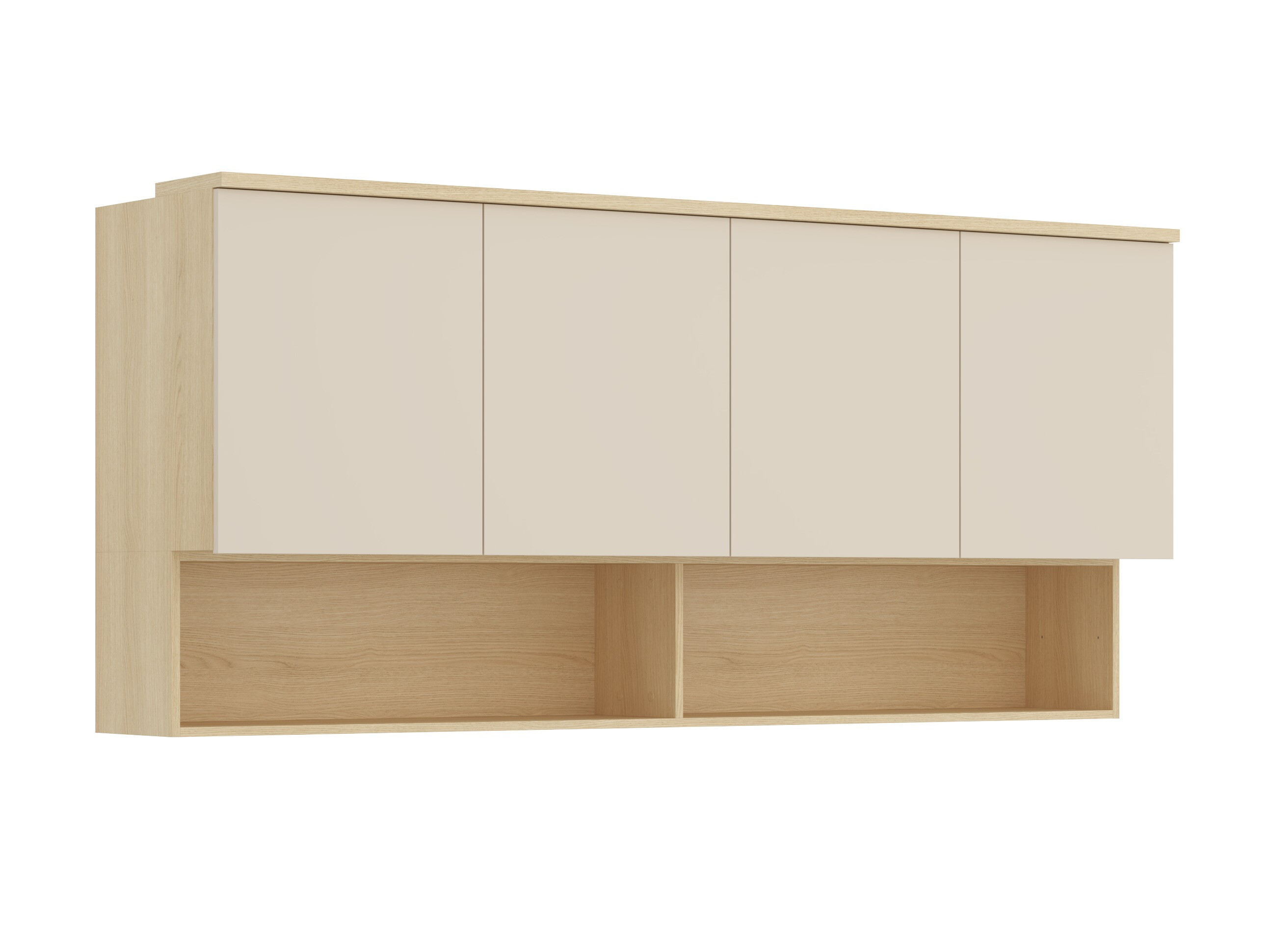 Wall cabinet Nolcala 106 (Oak + Beige)