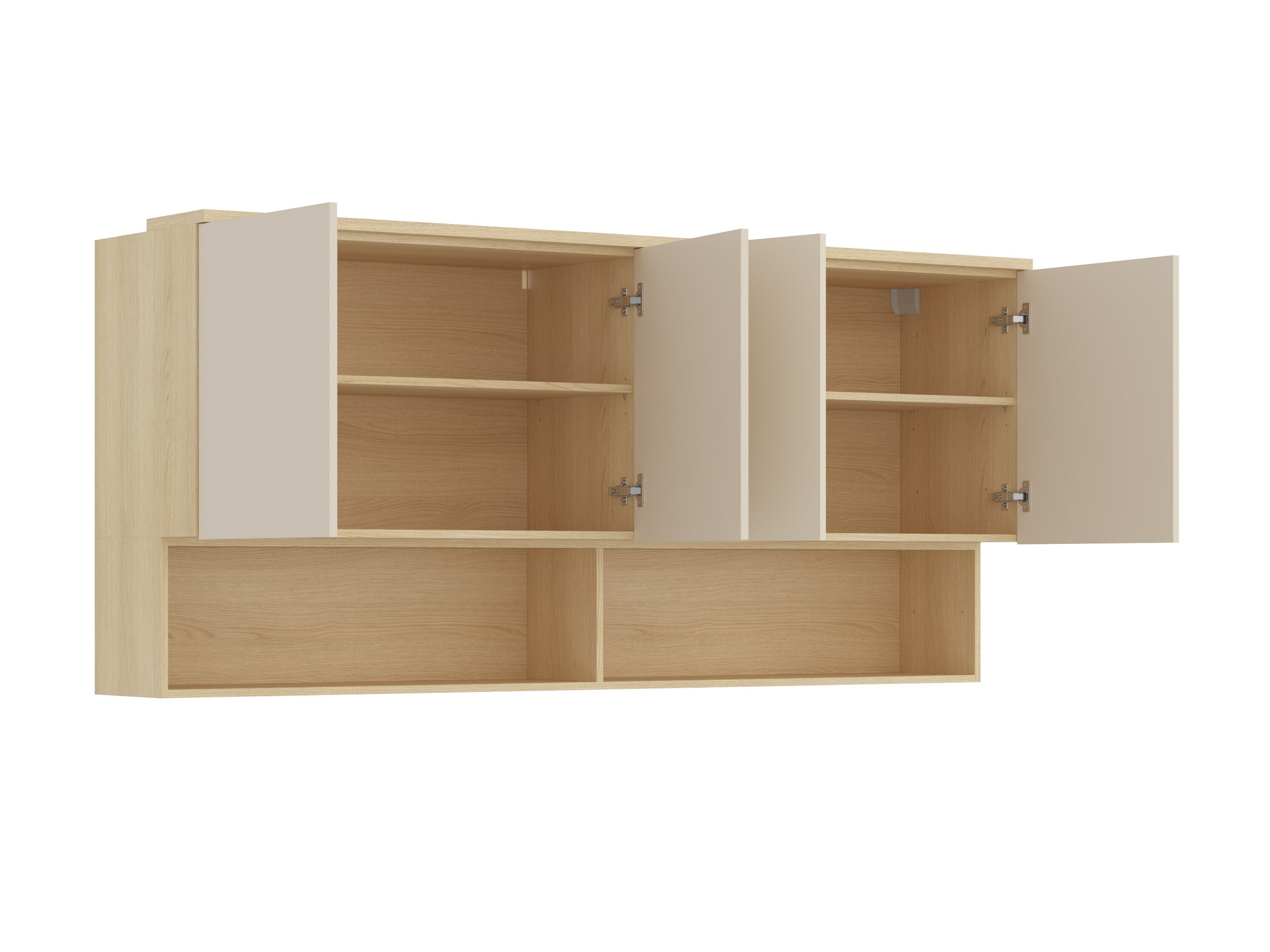 Wall cabinet Nolcala 106 (Oak + Beige)