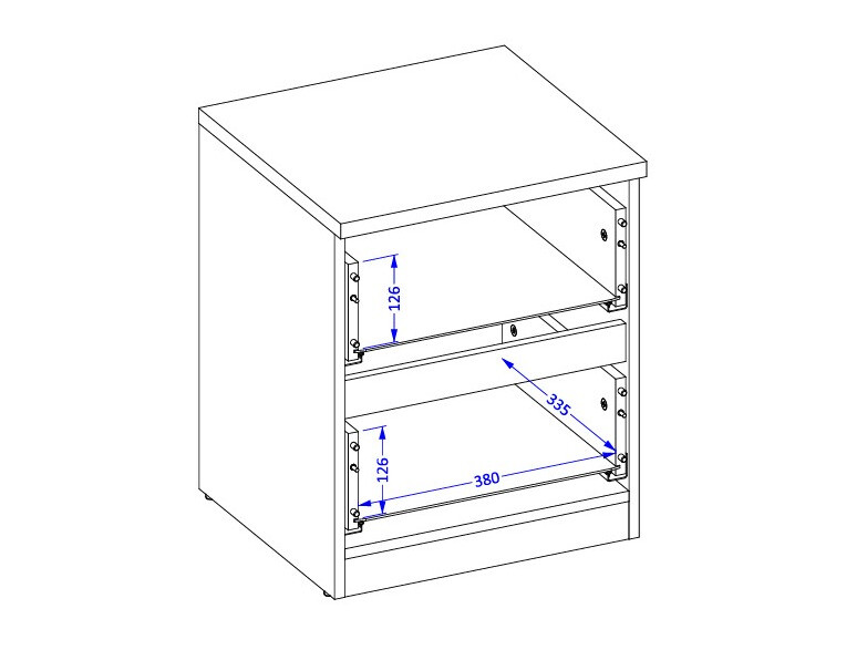 Bedside table Nolcala 108 (Oak + Beige)