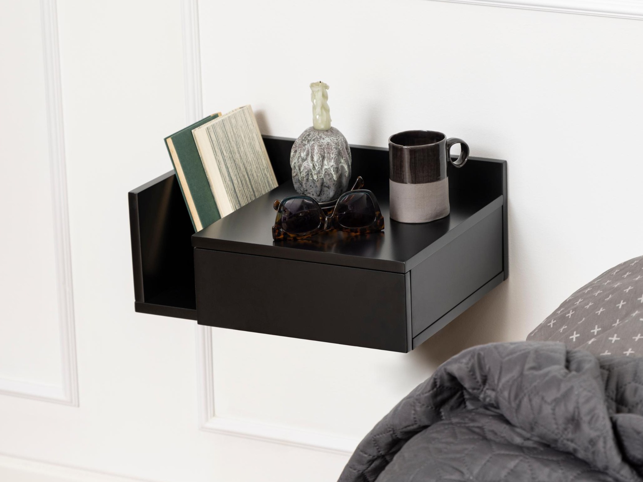 Bedside table Norsica 969 (Black)