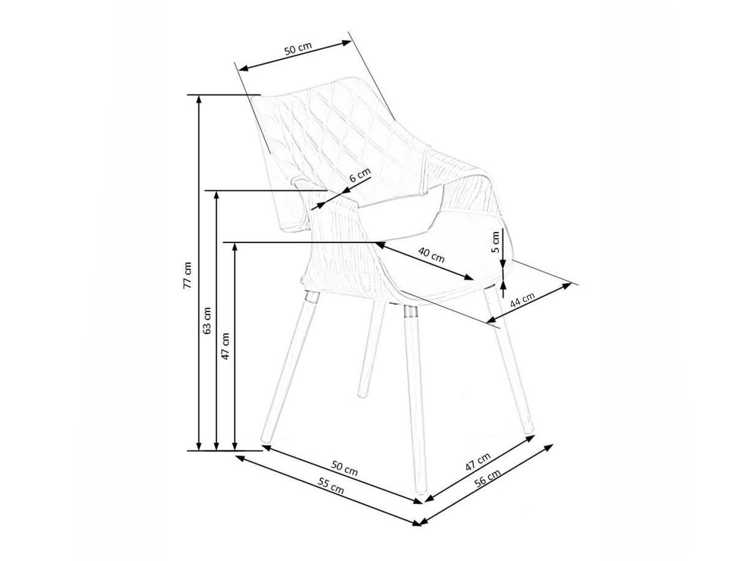Chair Houston 720 (Light wood + Black)