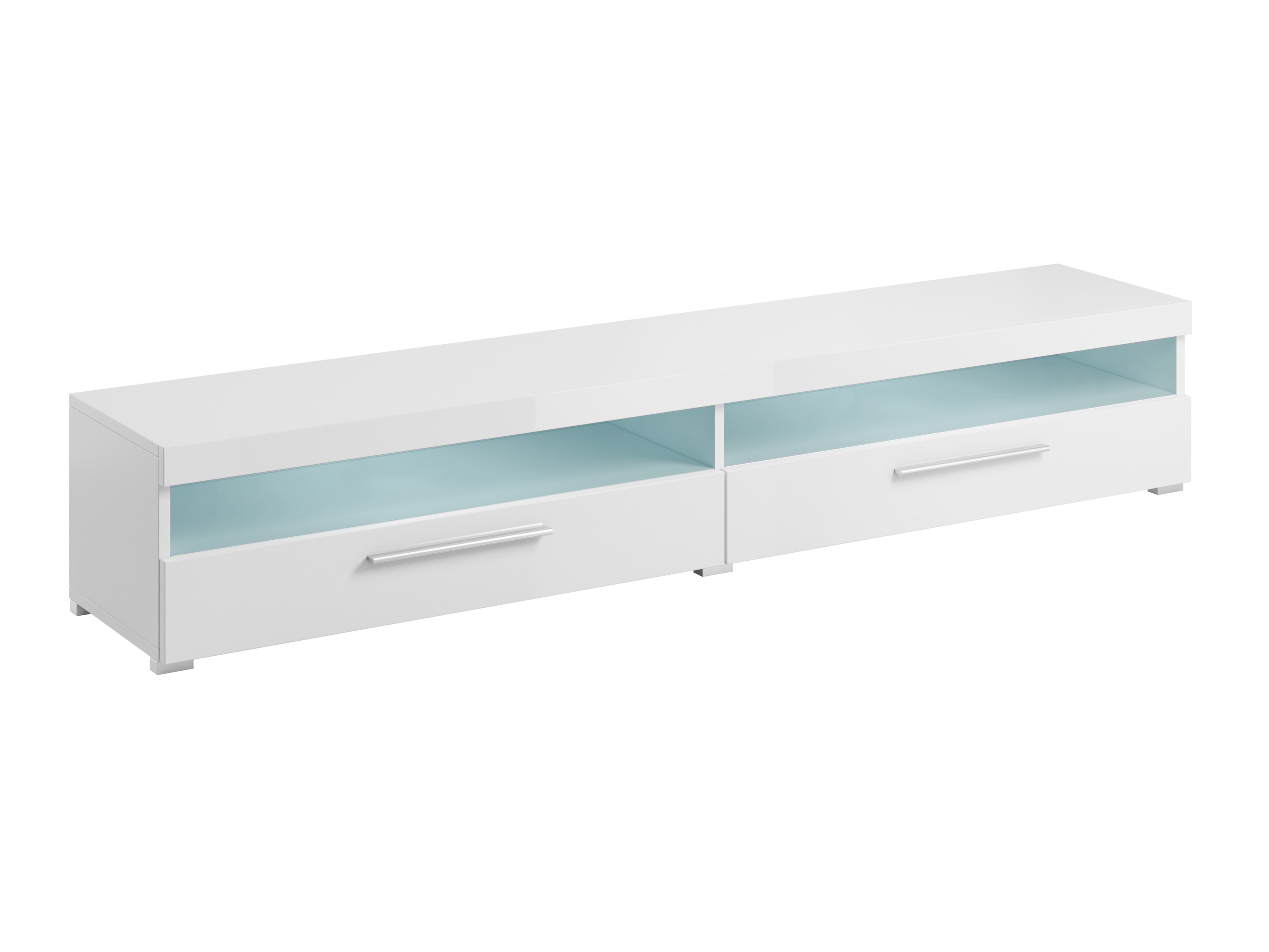 TV stand Torvire 111 (White + Glossy white)