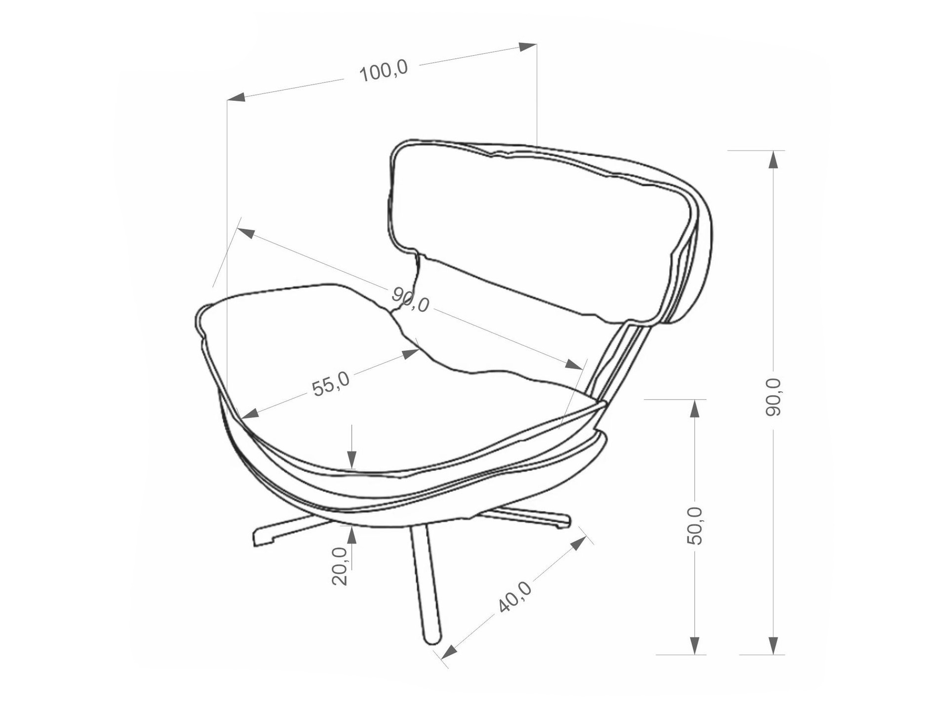 Armchair Houston 2107 (Beige)