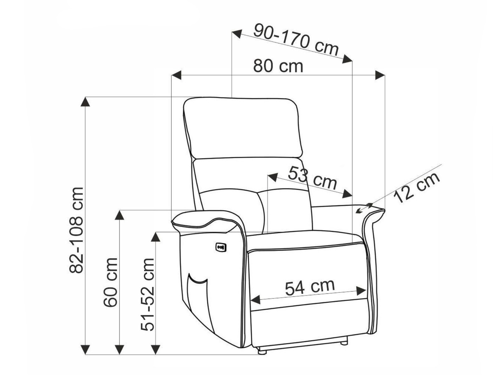 Armchair recliner Houston 1979 (Green)