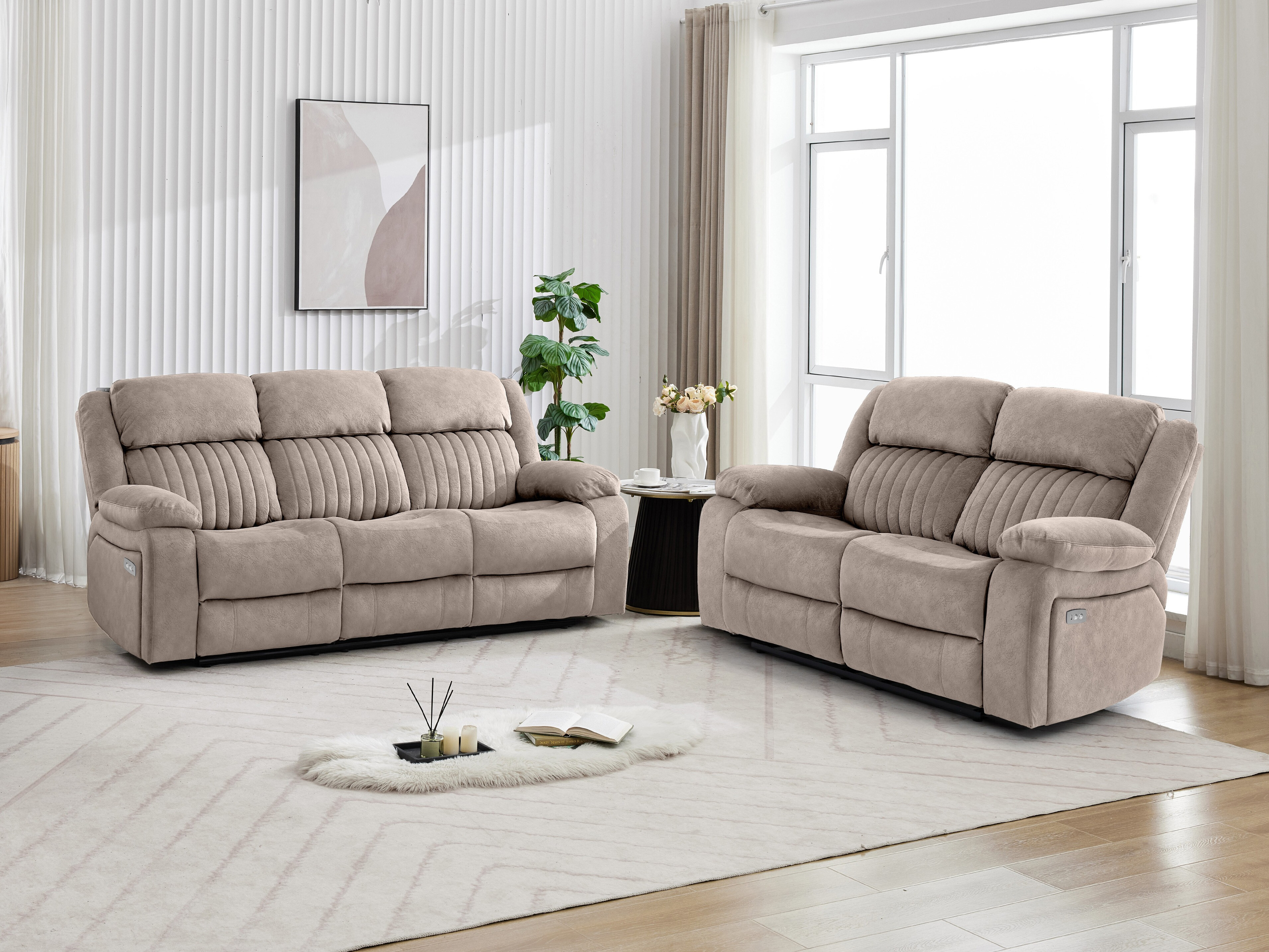 Upholstered furniture set Lufero 110 (Taupe)