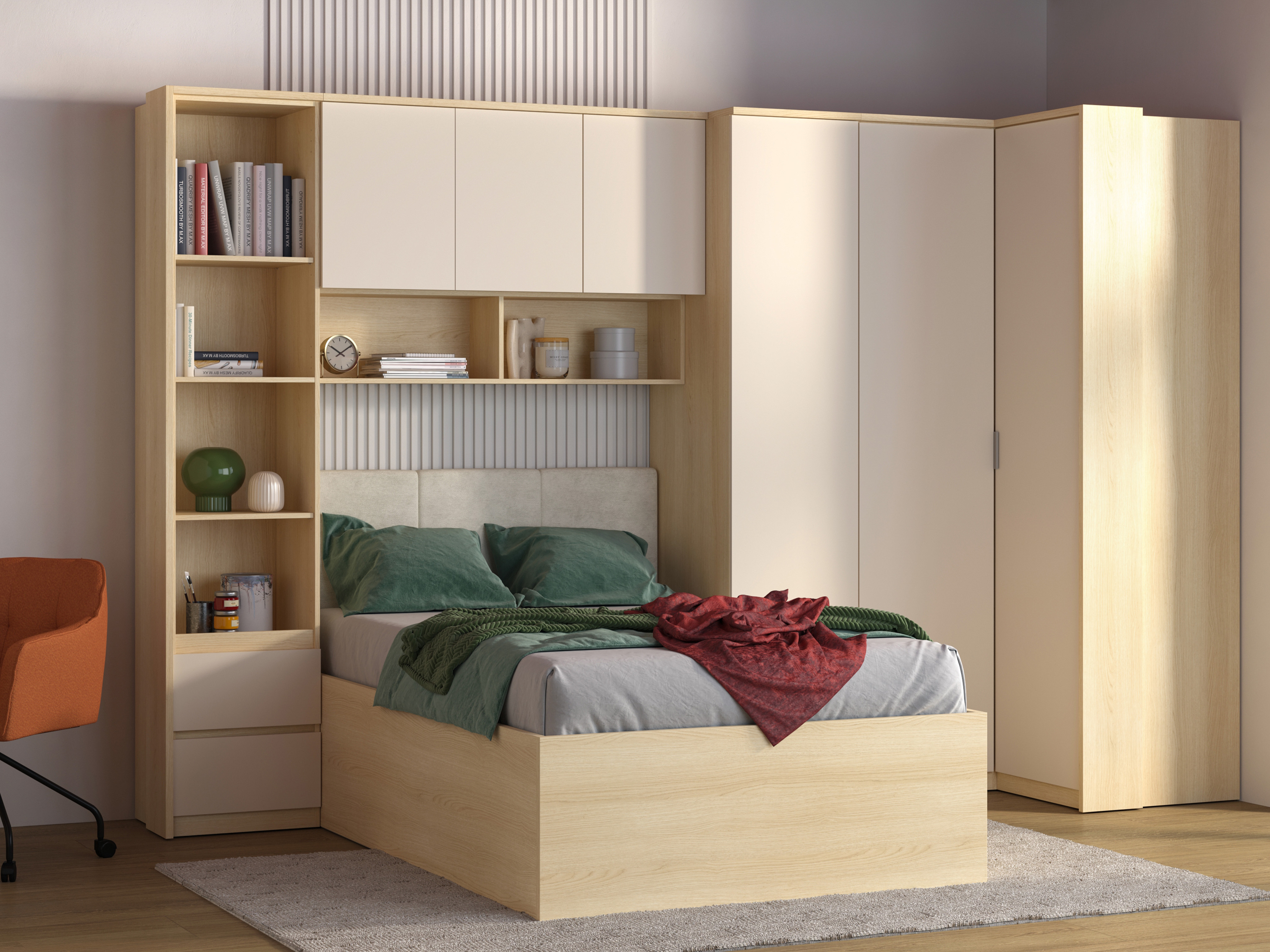 Wardrobe Nolcala 110 (Oak + Beige)