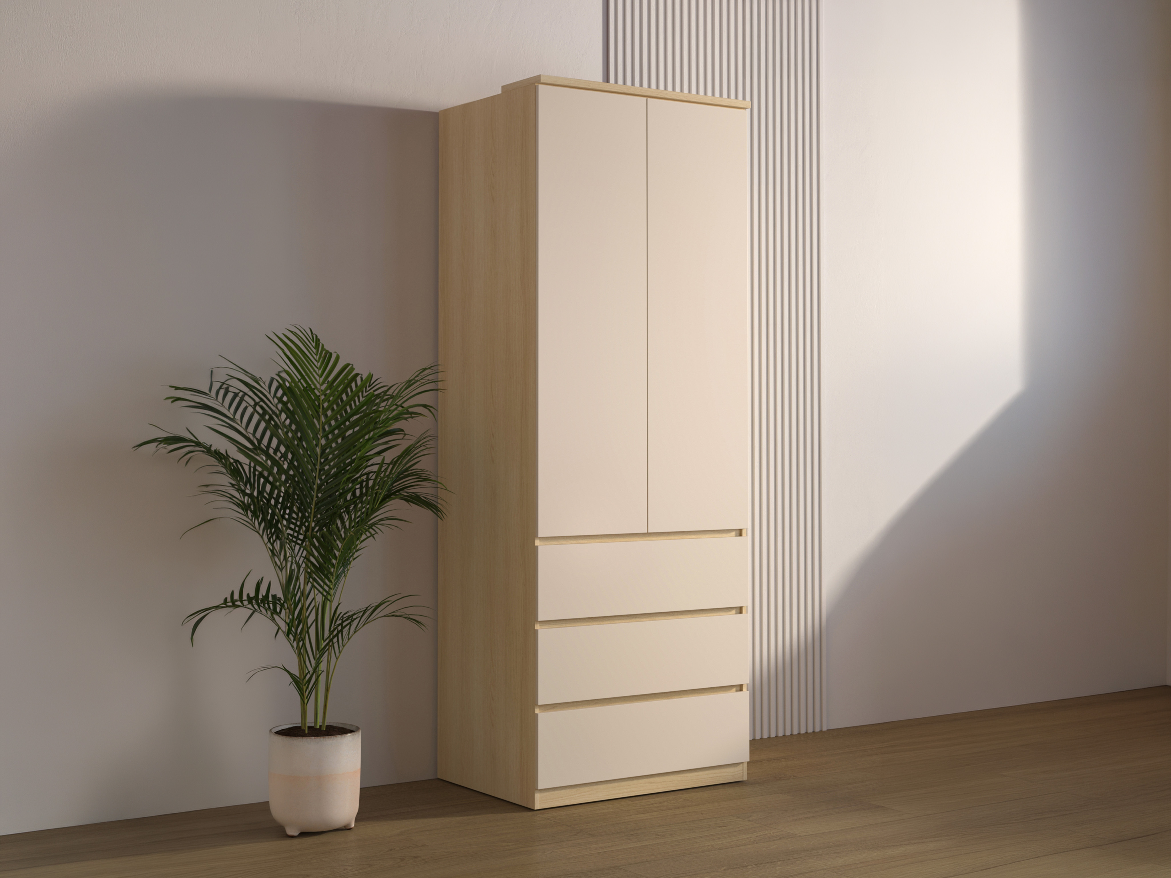 Wardrobe Nolcala 110 (Oak + Beige)