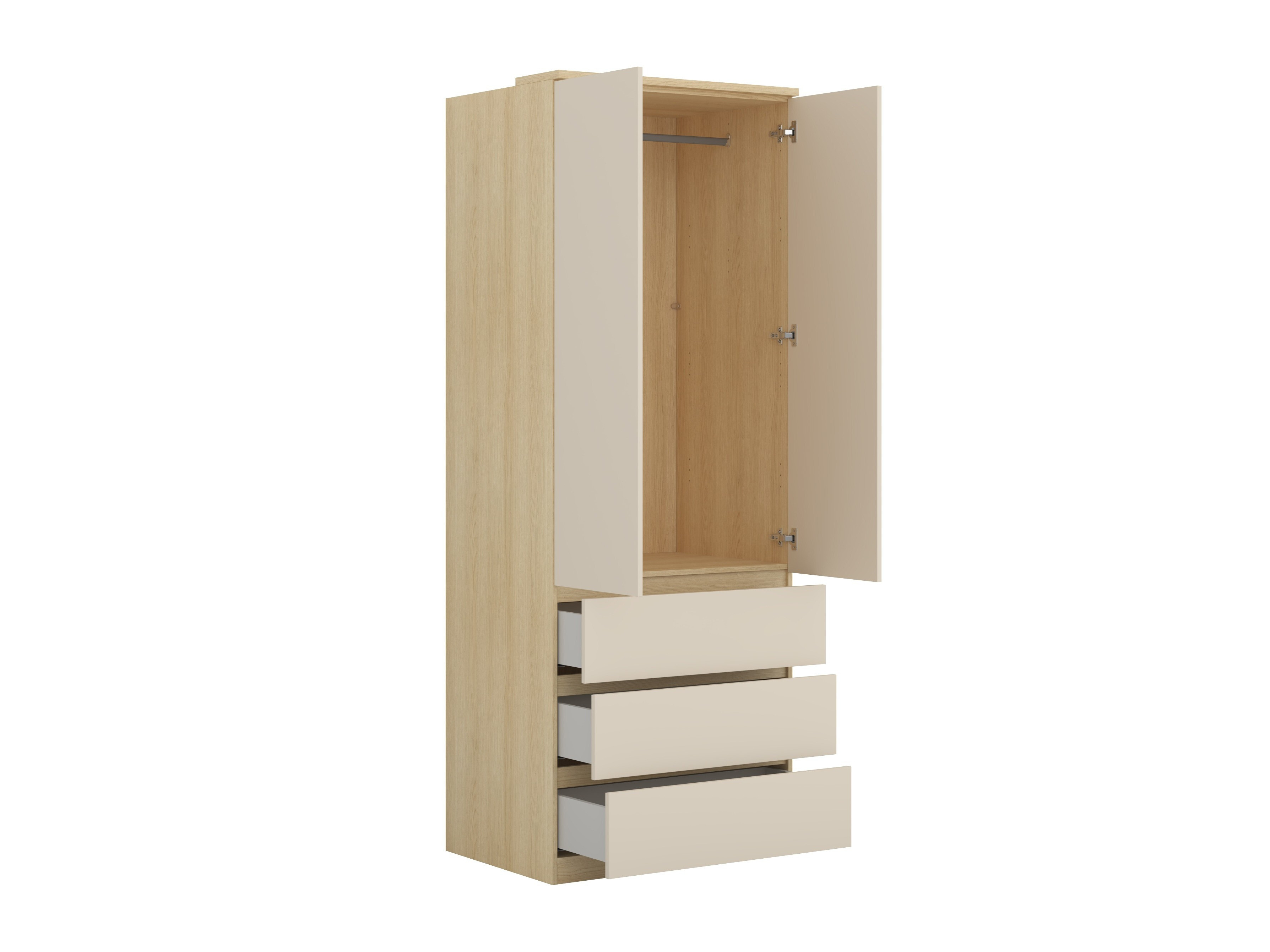Wardrobe Nolcala 110 (Oak + Beige)
