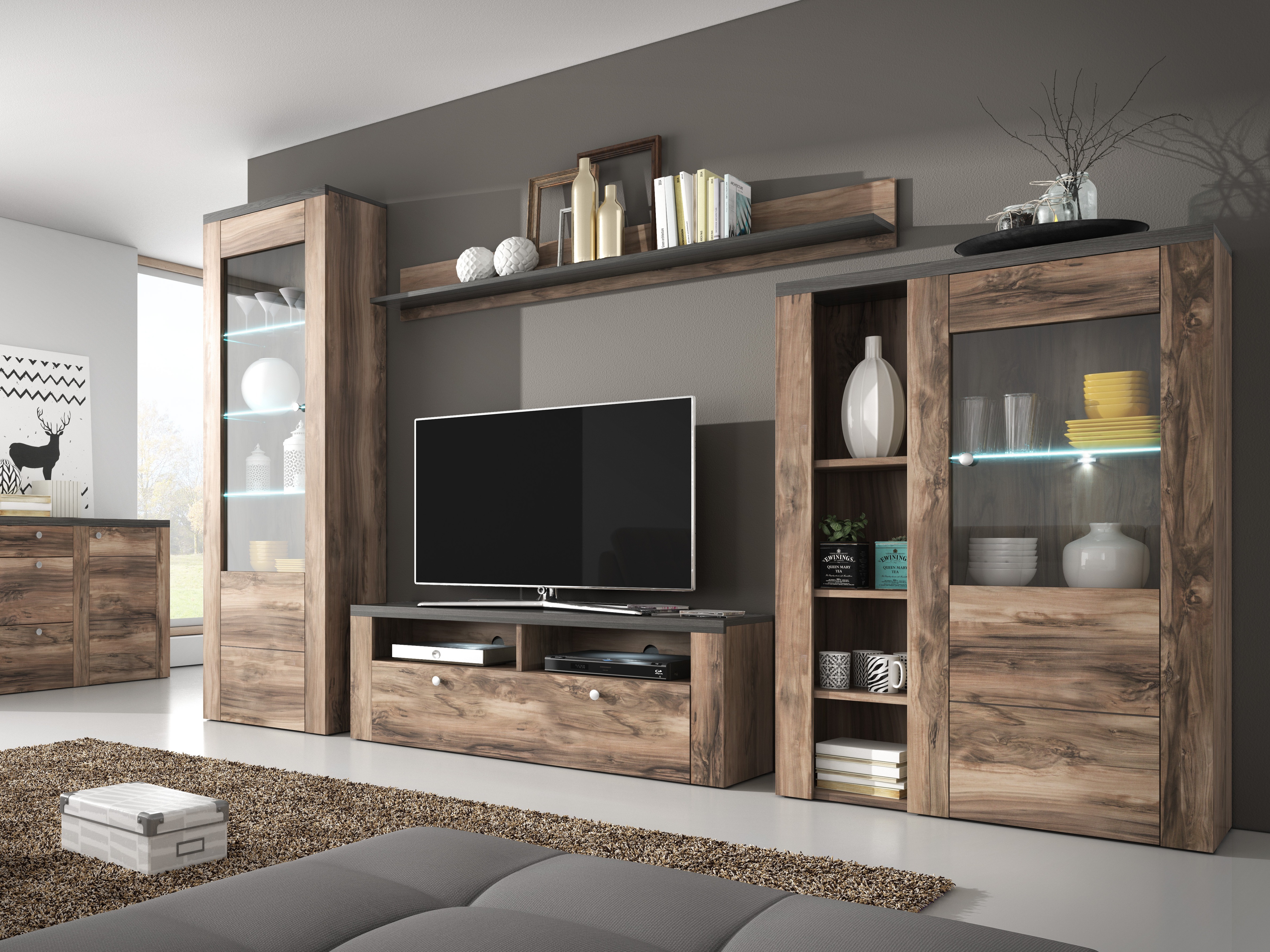 Wall shelf Salelbo 101 (Nut)