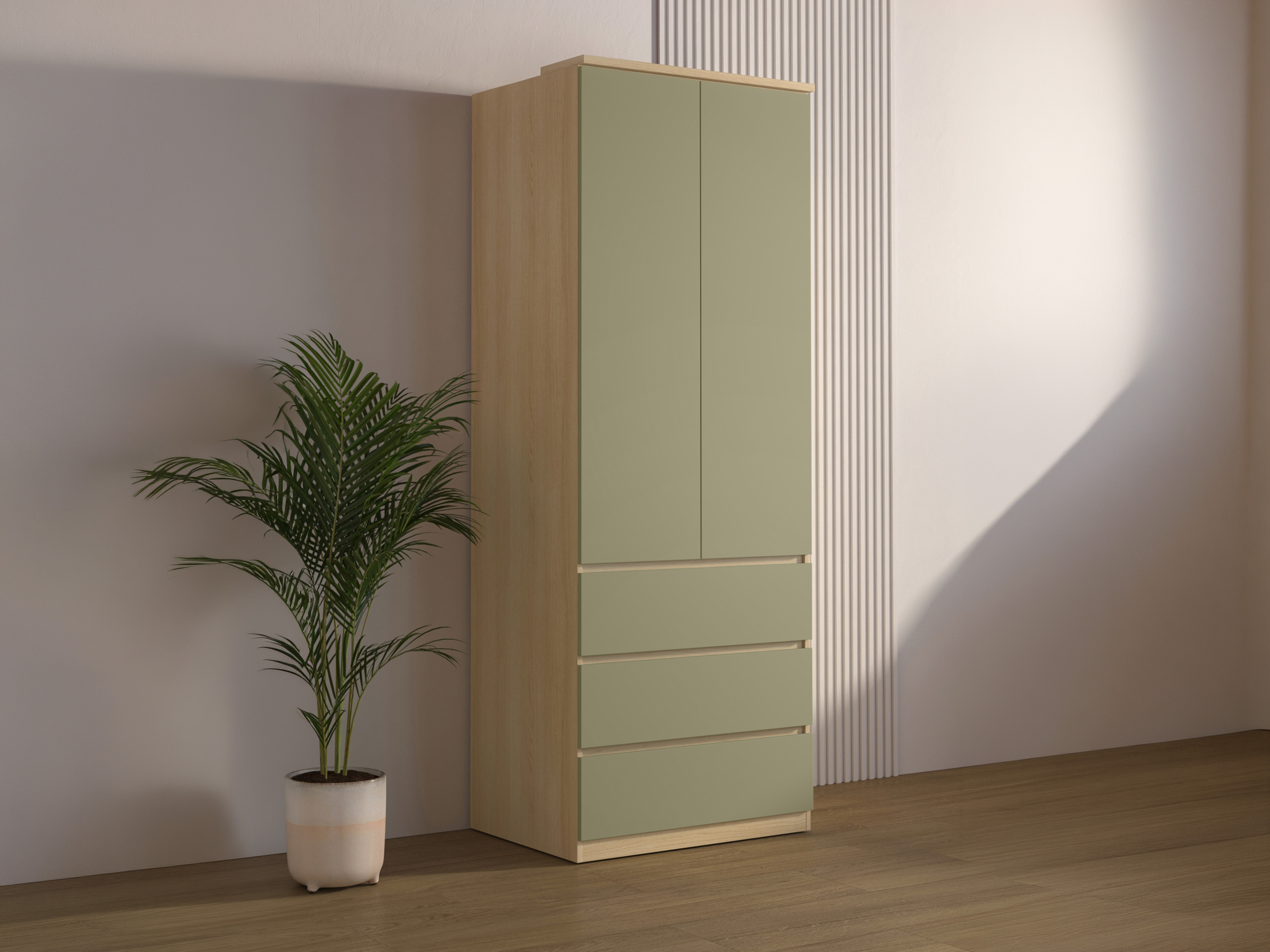 Wardrobe Nolcala 110 (Oak + Eucalyptus)