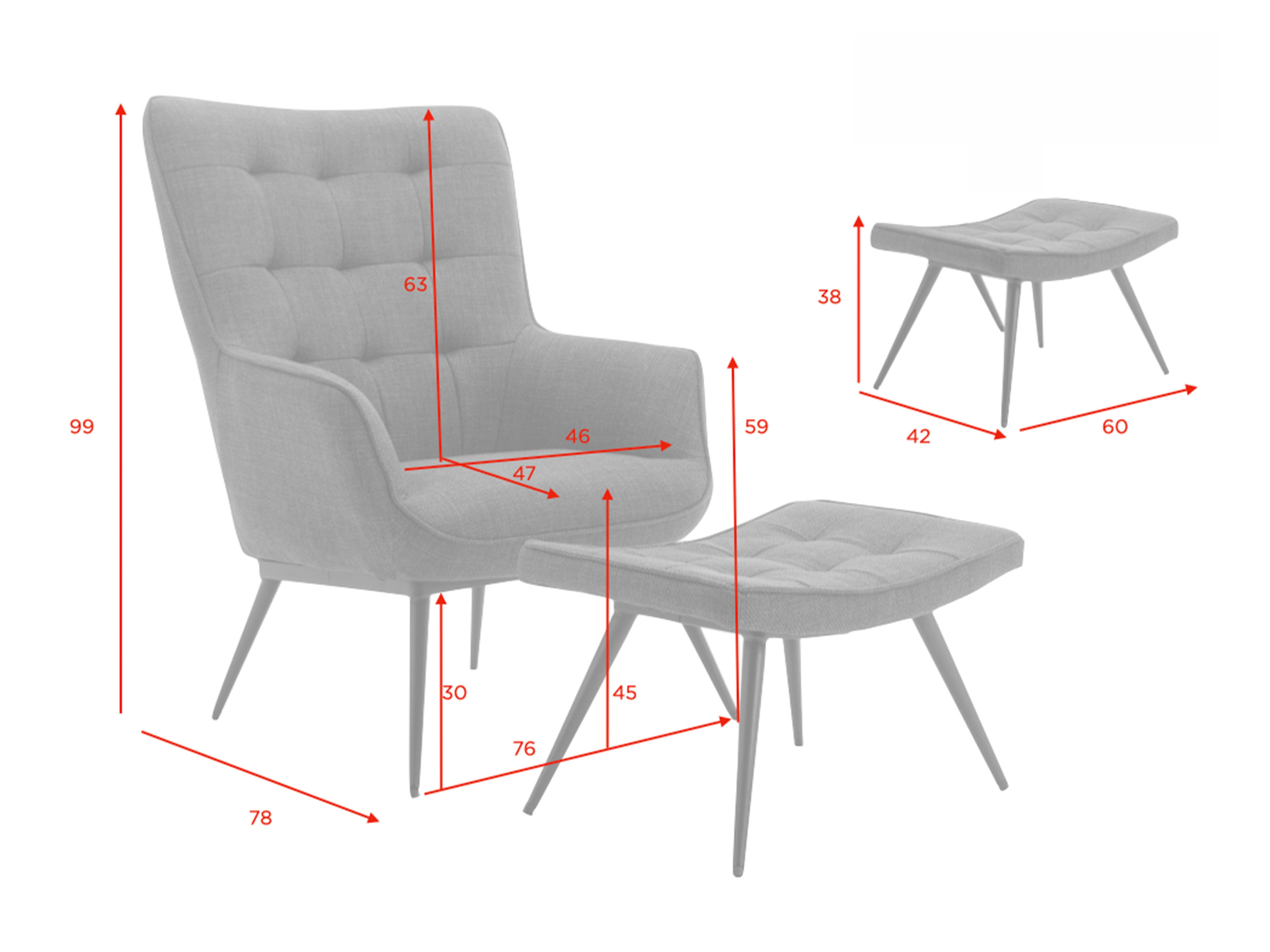 Armchair Anaheim 119 (Blue)