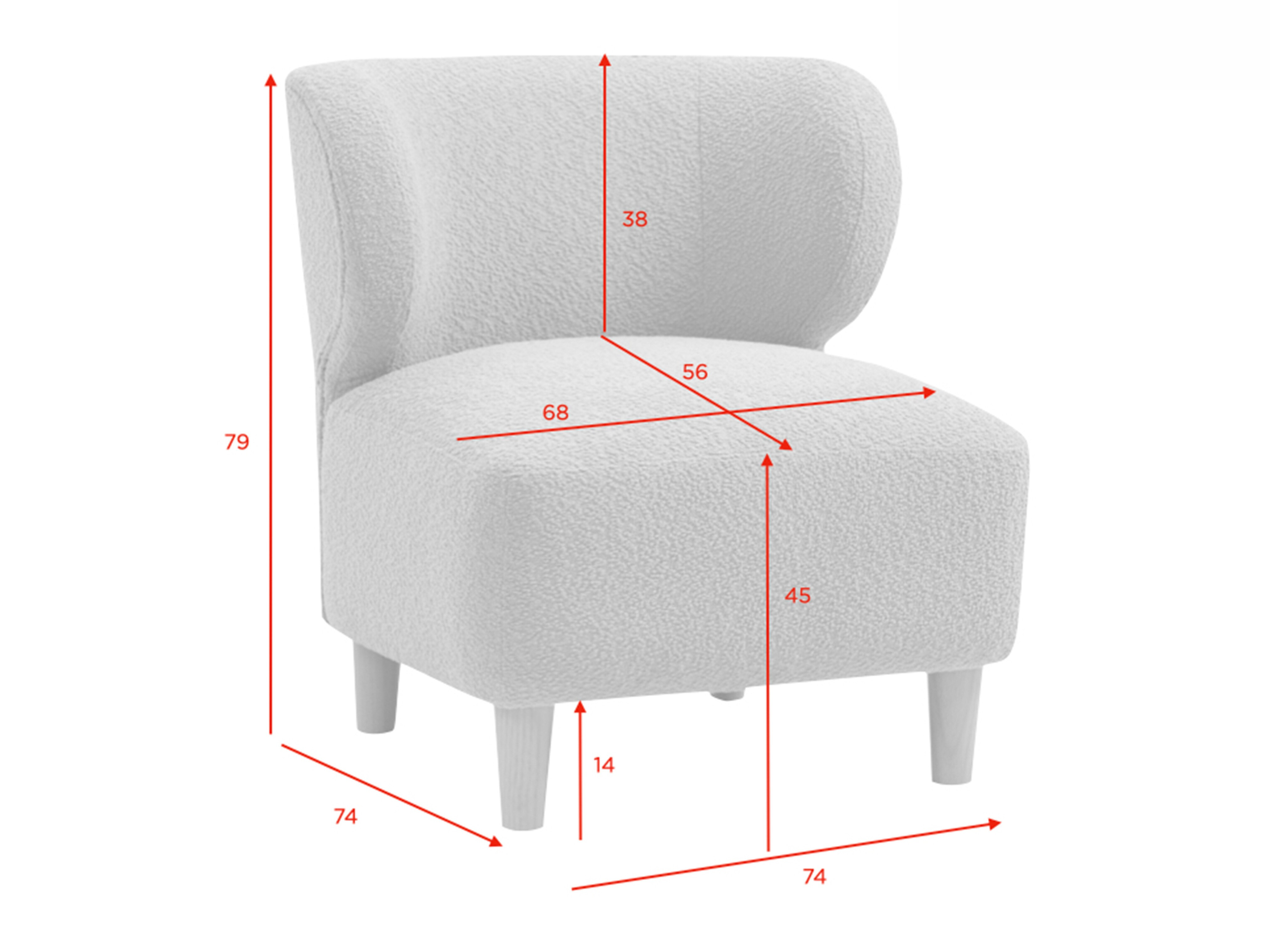 Armchair Anaheim 120 (Light grey)