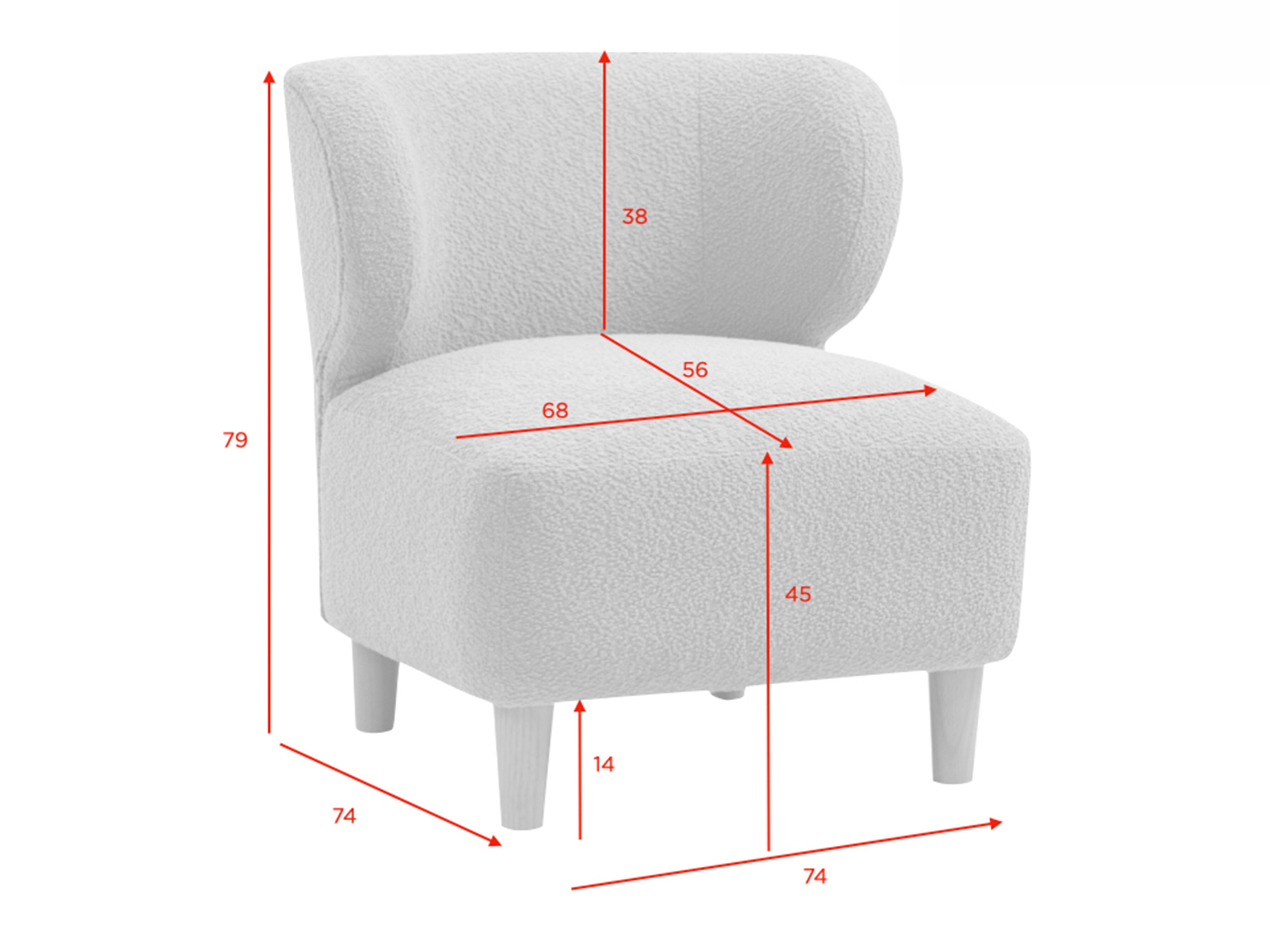 Armchair Anaheim 120 (White)