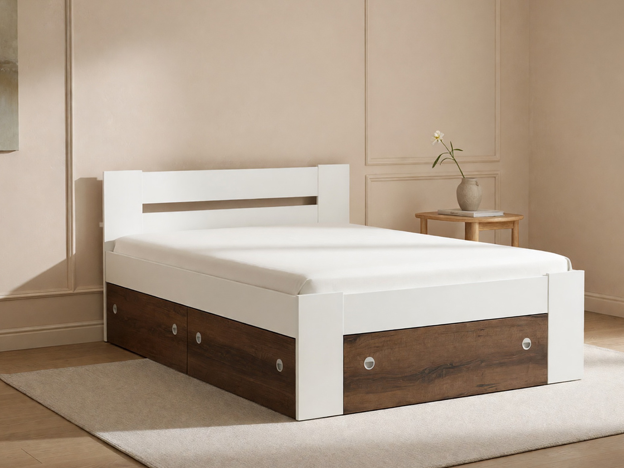 Bed Novsore 130 (White)