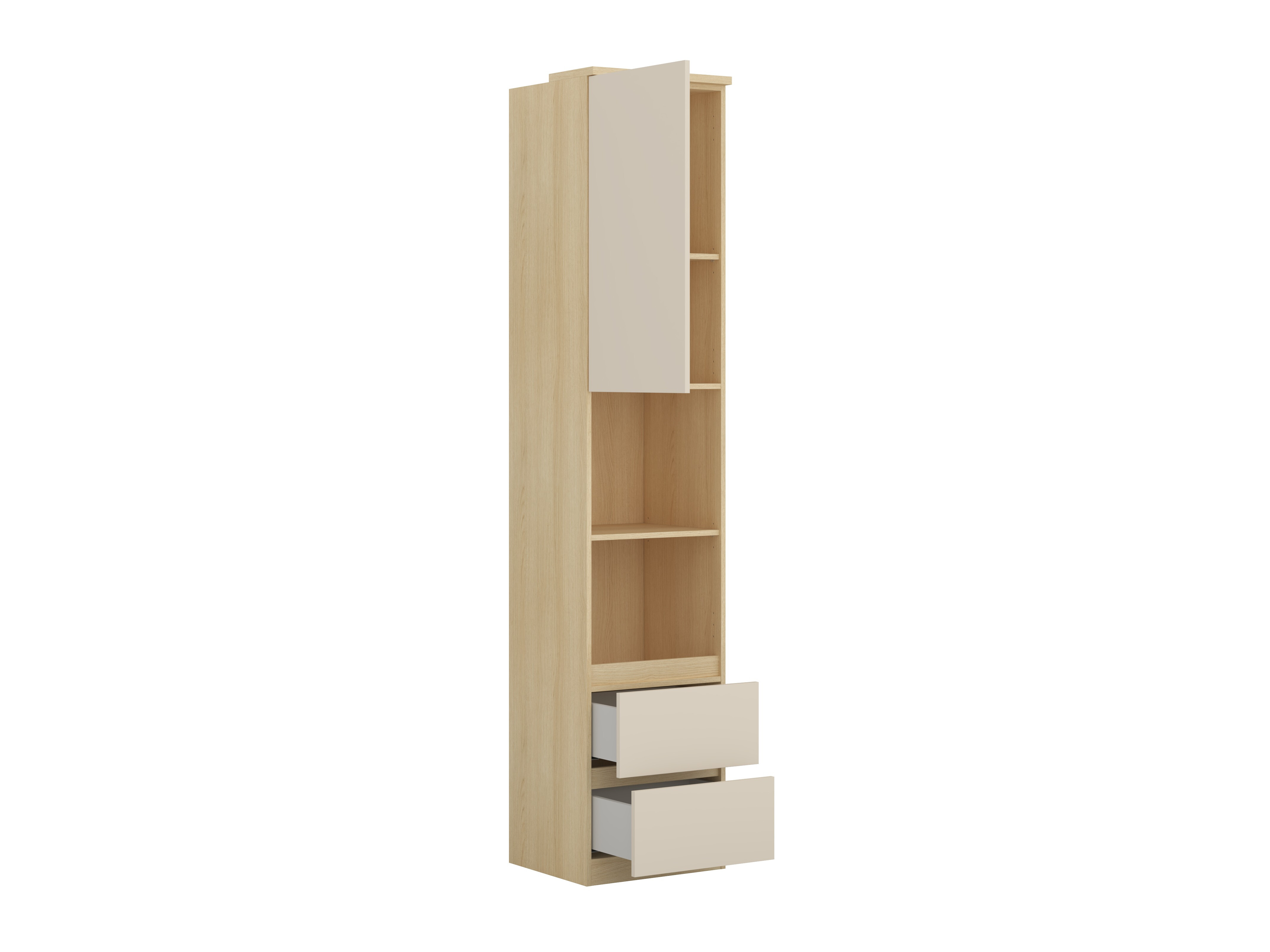 Bookcase Nolcala 112 (Oak + Beige)