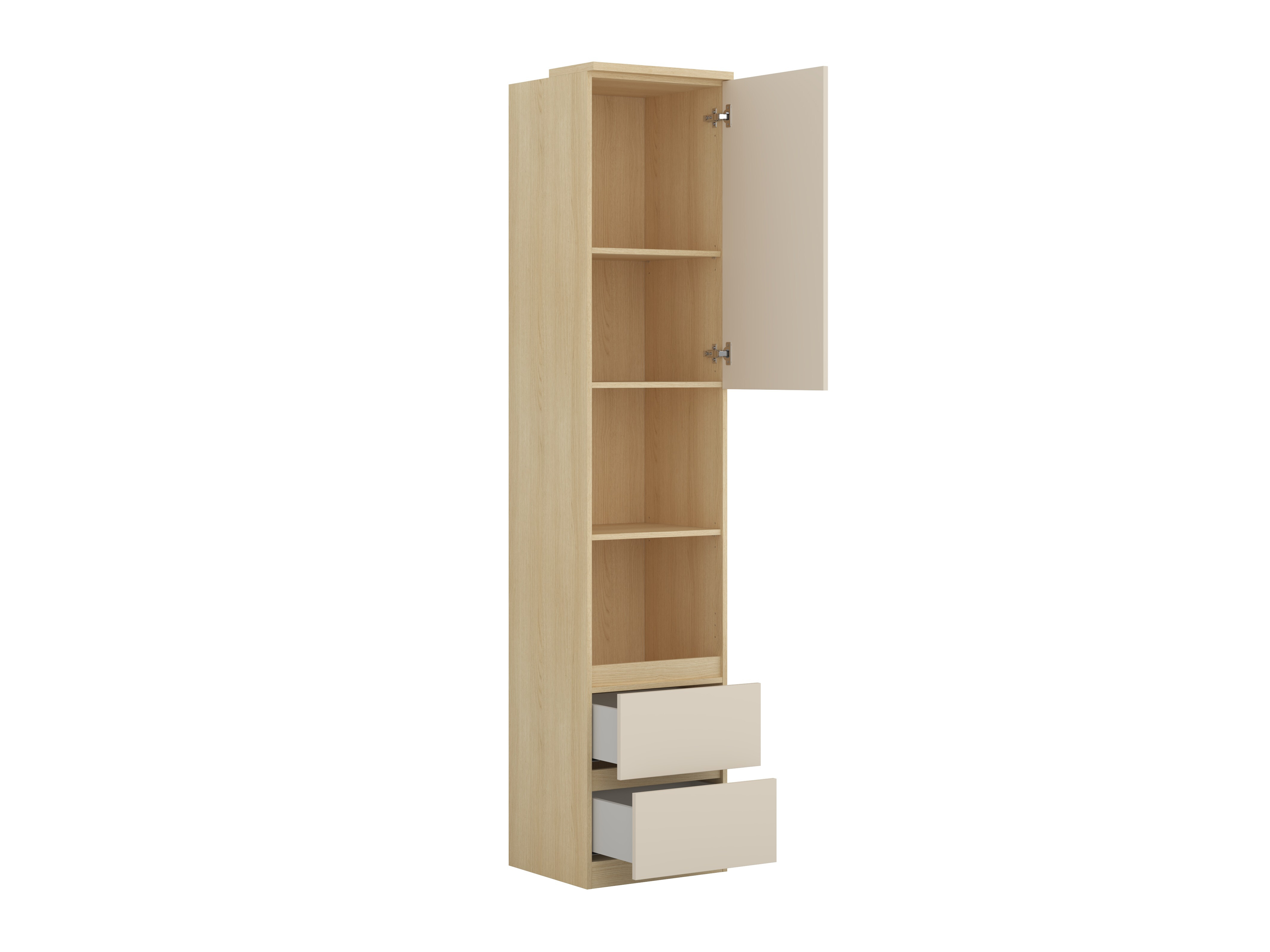 Bookcase Nolcala 112 (Oak + Beige)