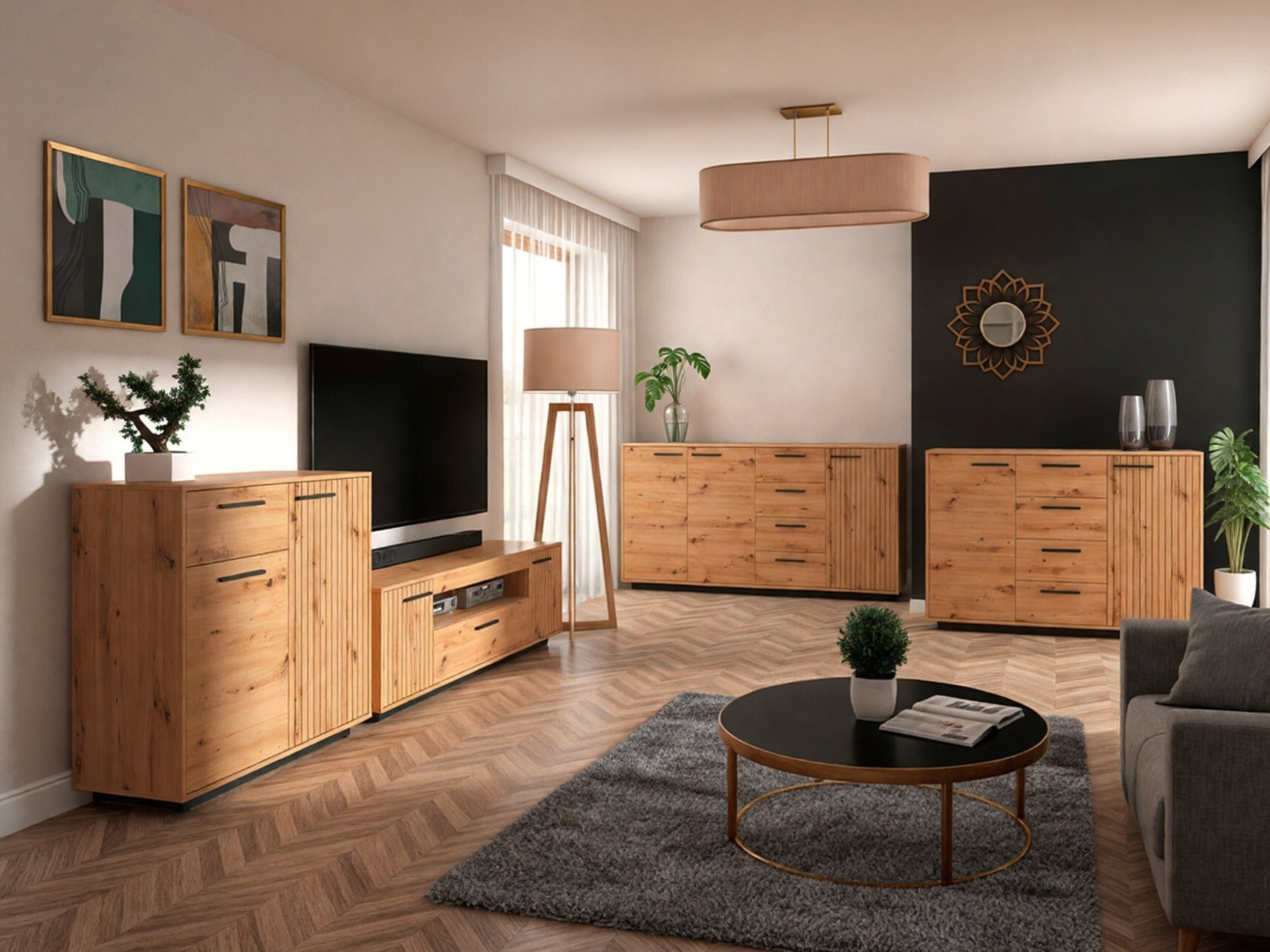 Chest of drawers Melvelo 100 (Artisan oak)