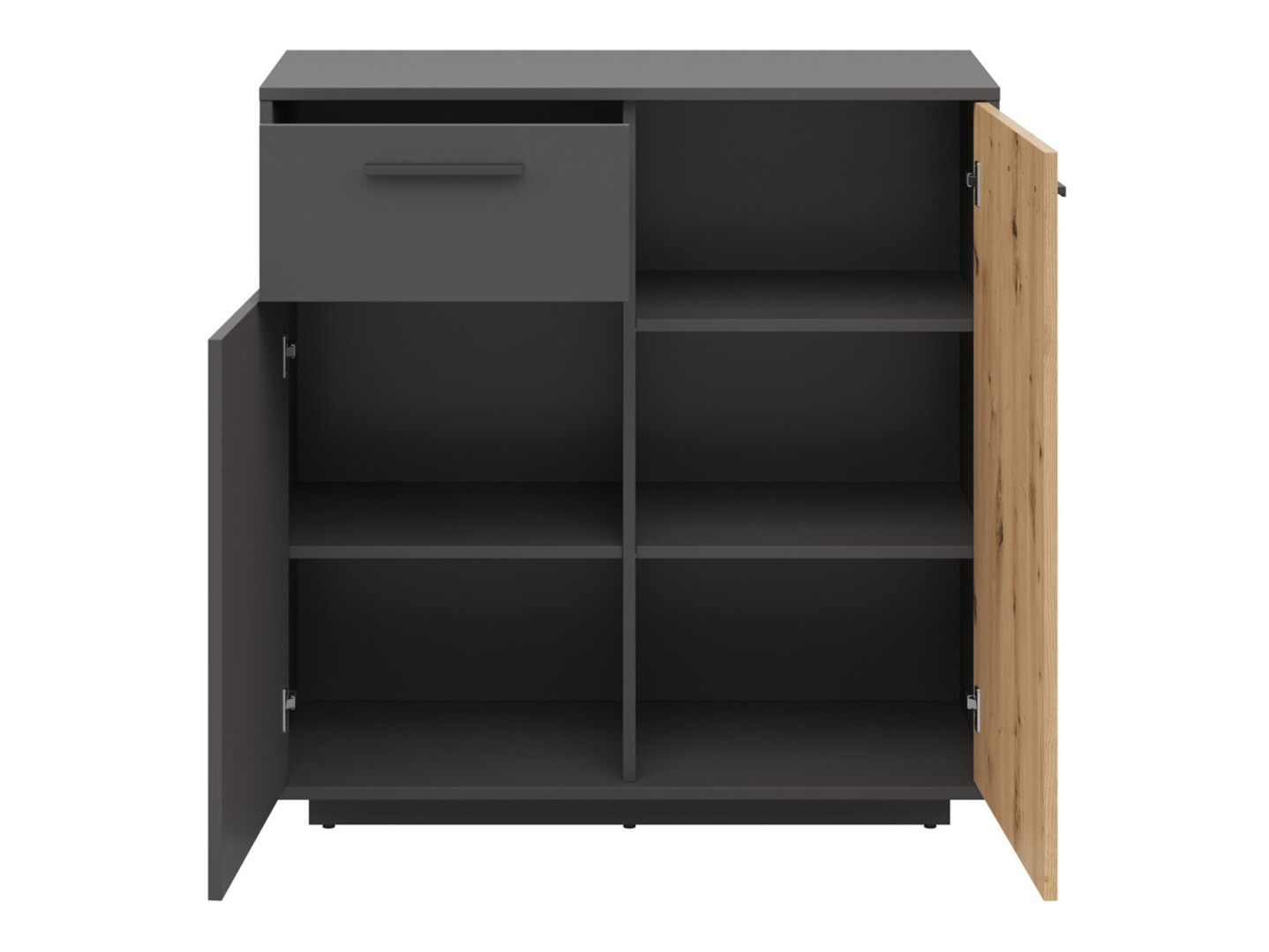 Chest of drawers Melvelo 102 (Anthracite + Artisan oak)