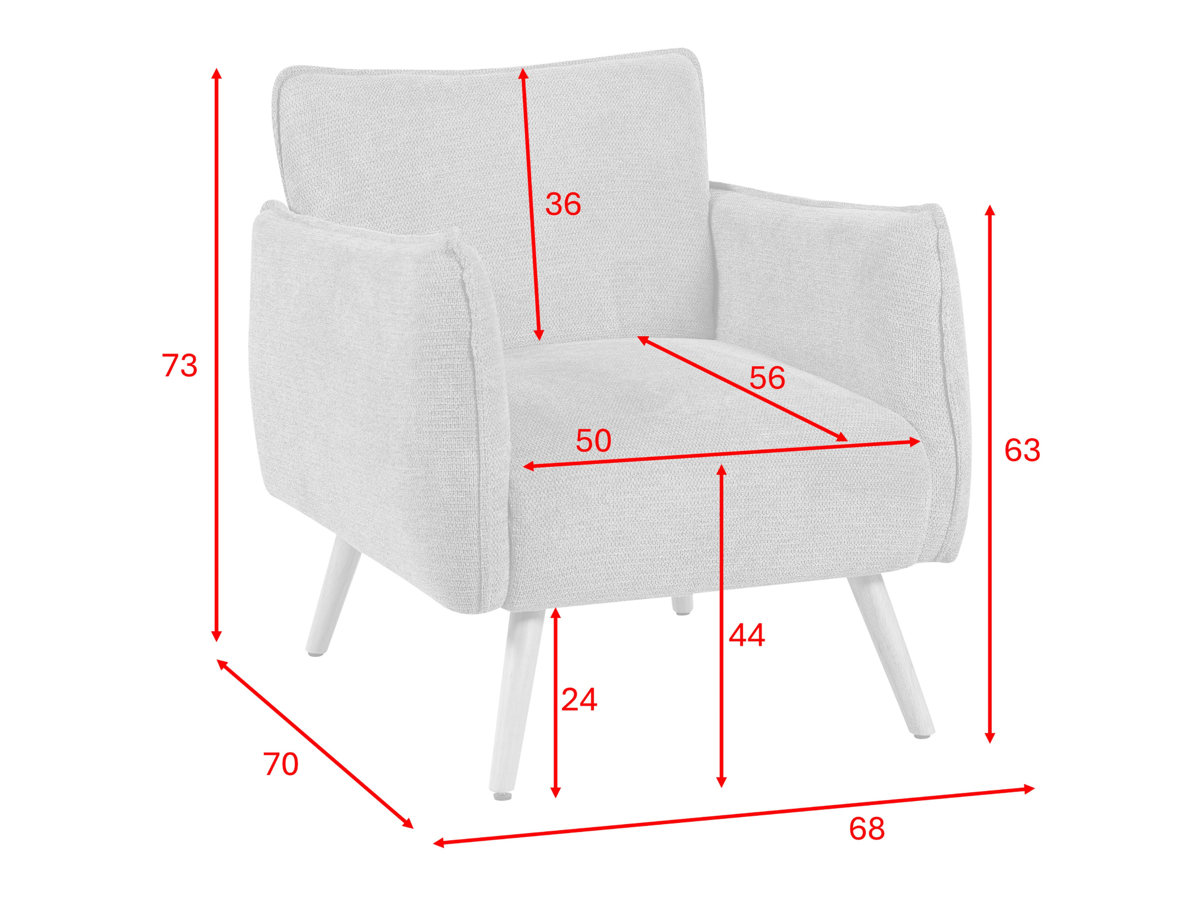 Armchair Anaheim 123 (Light blue)