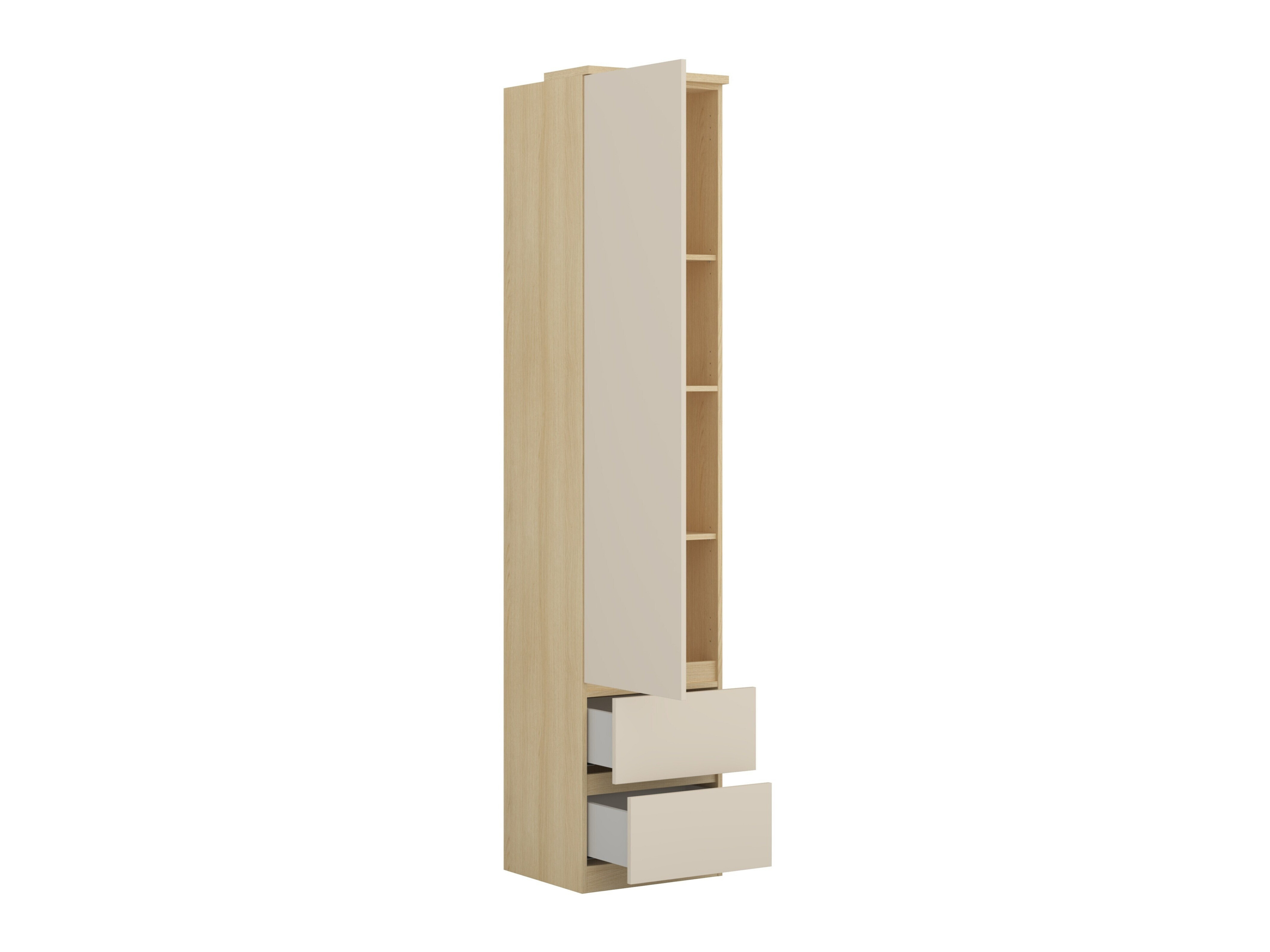 Bookcase Nolcala 115 (Oak + Beige)
