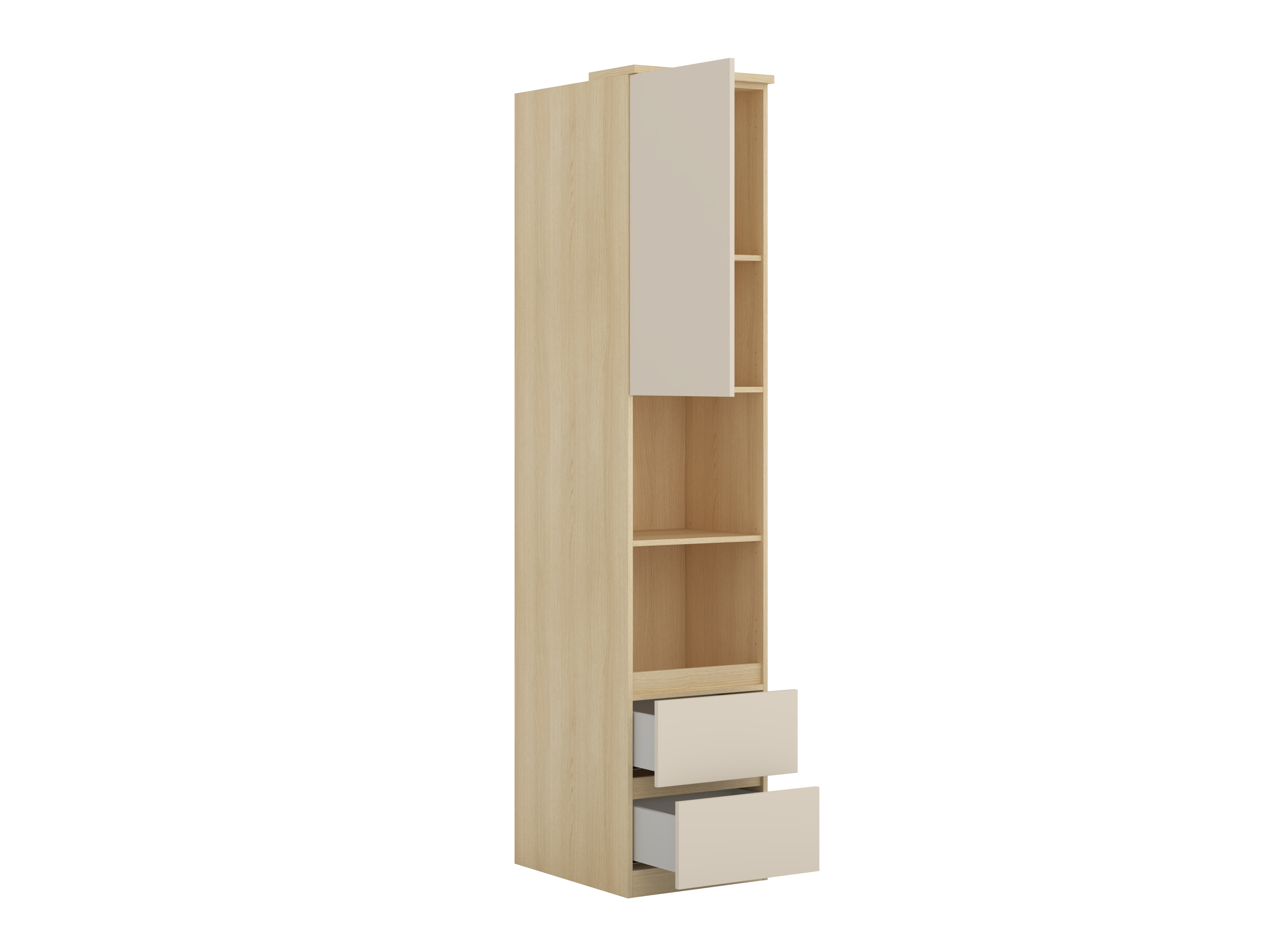 Bookcase Nolcala 118 (Oak + Beige)