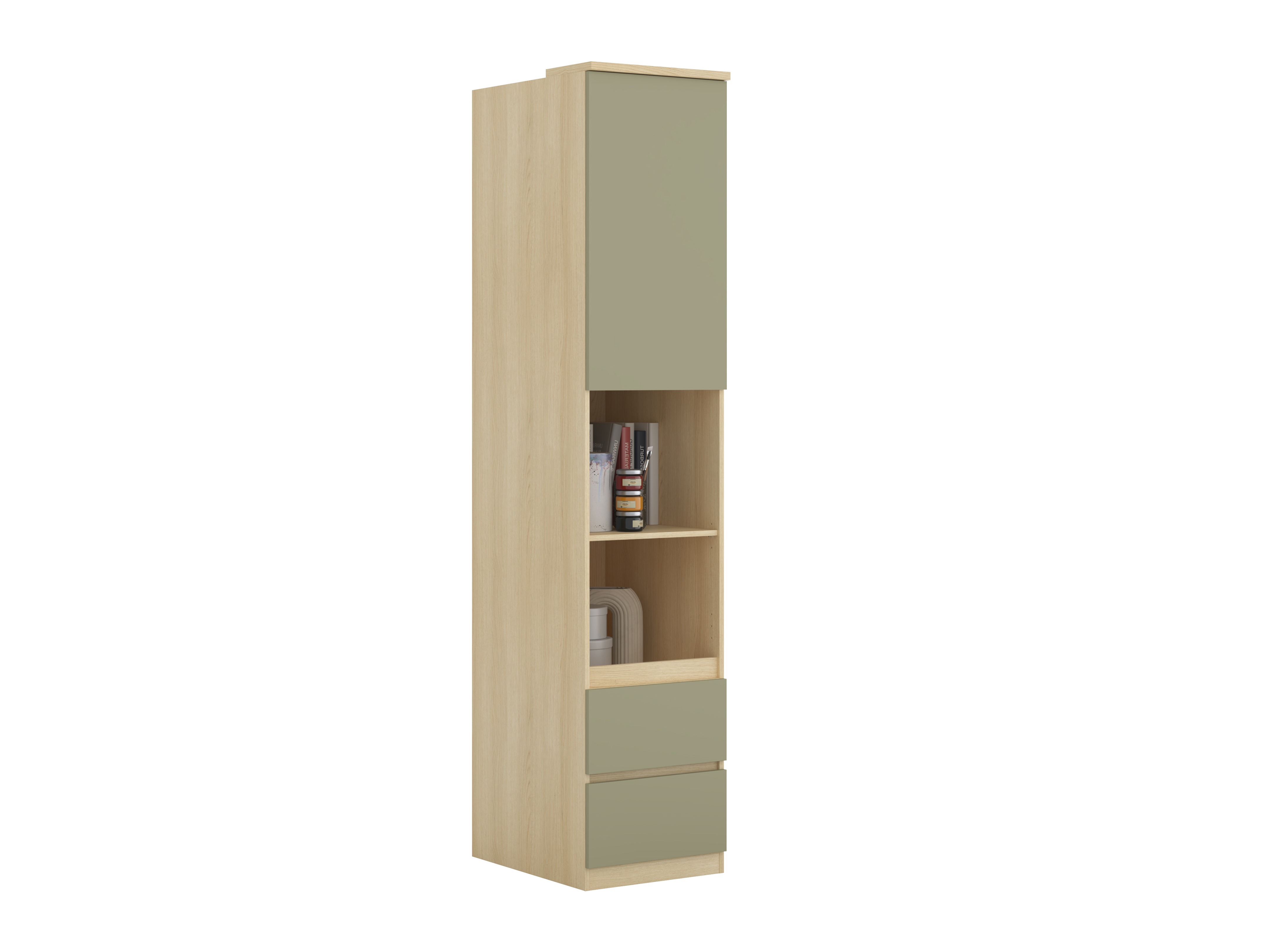 Bookcase Nolcala 118 (Oak + Eucalyptus)