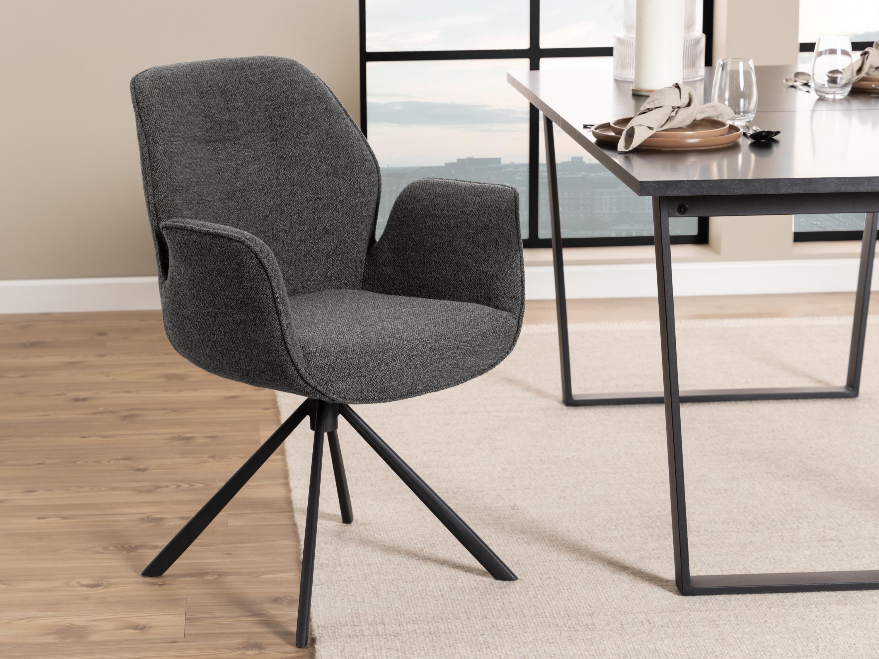 Chair Norsica 696 (Anthracite + Black)