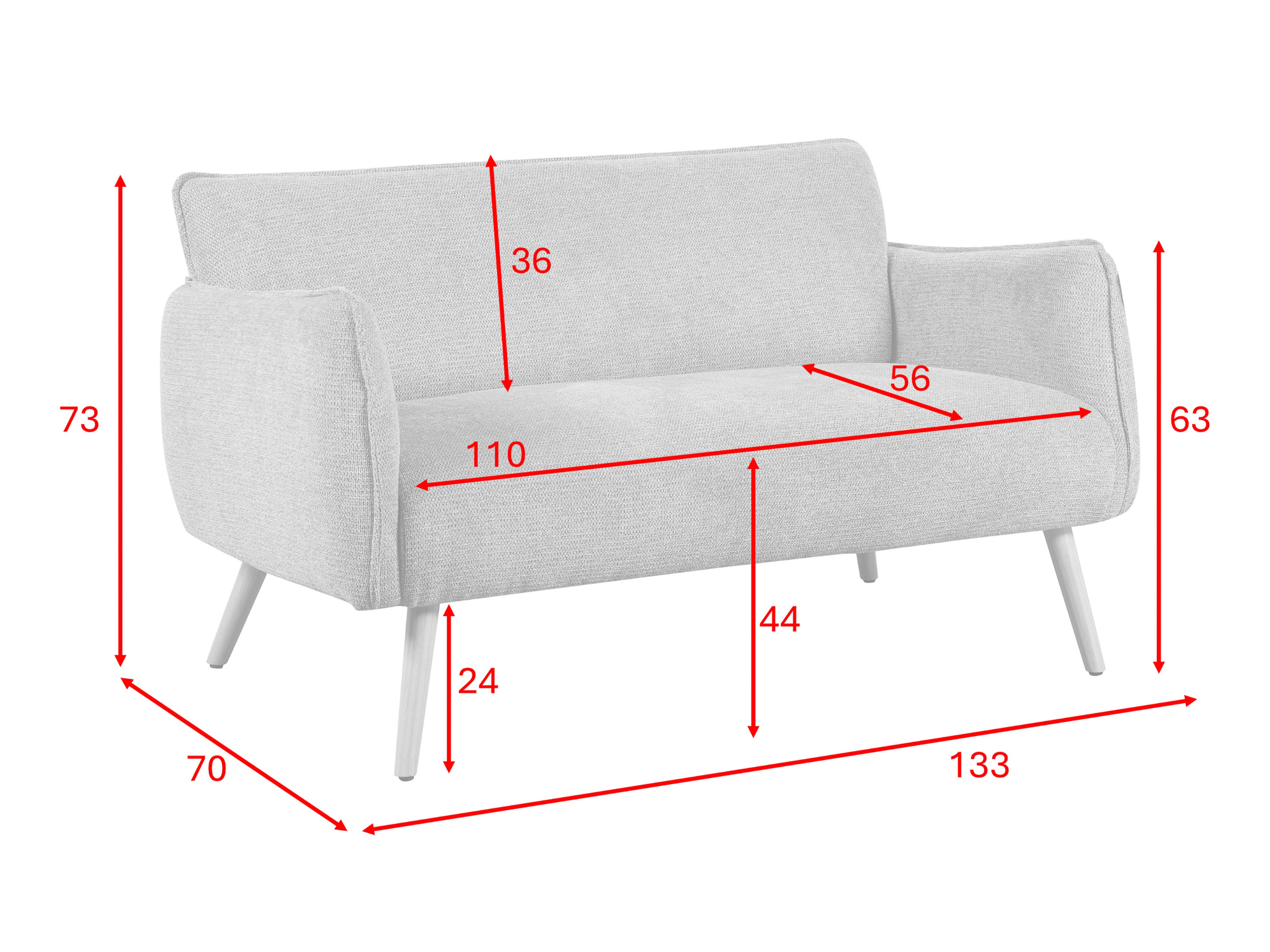 Sofa Anaheim 124 (Light green)