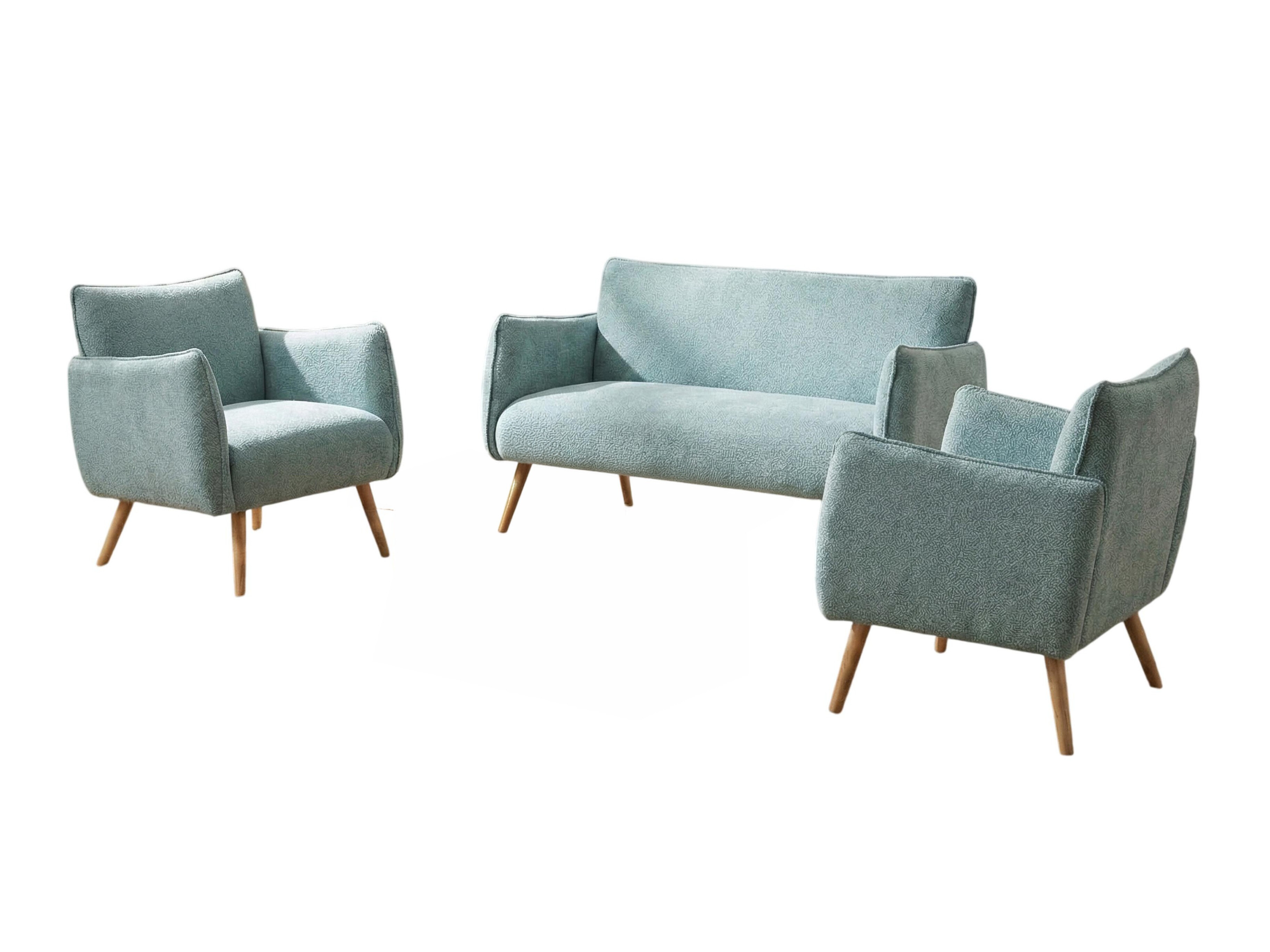 Upholstered furniture set Anaheim 125 (Light blue)