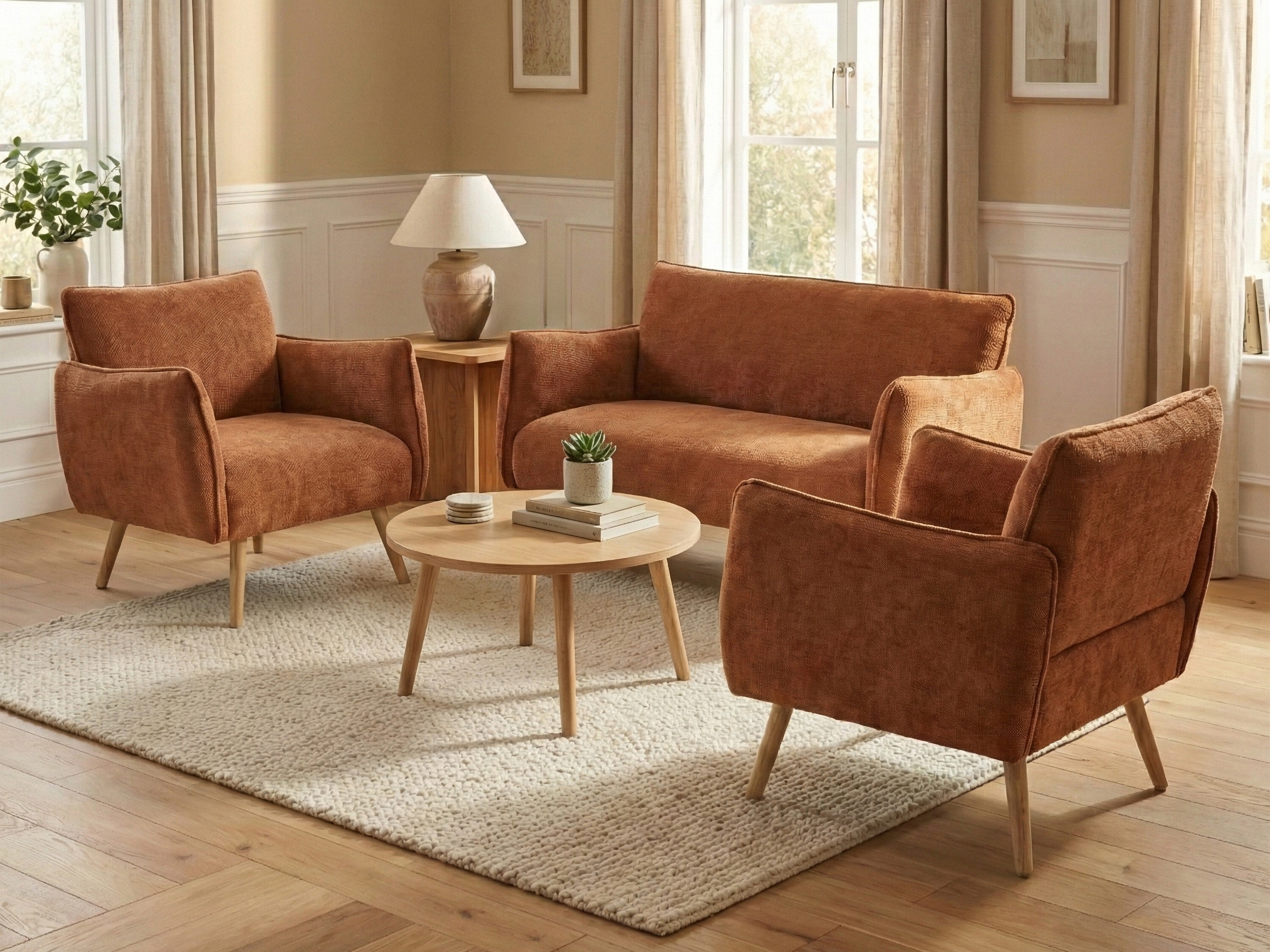 Upholstered furniture set Anaheim 125 (Orange)