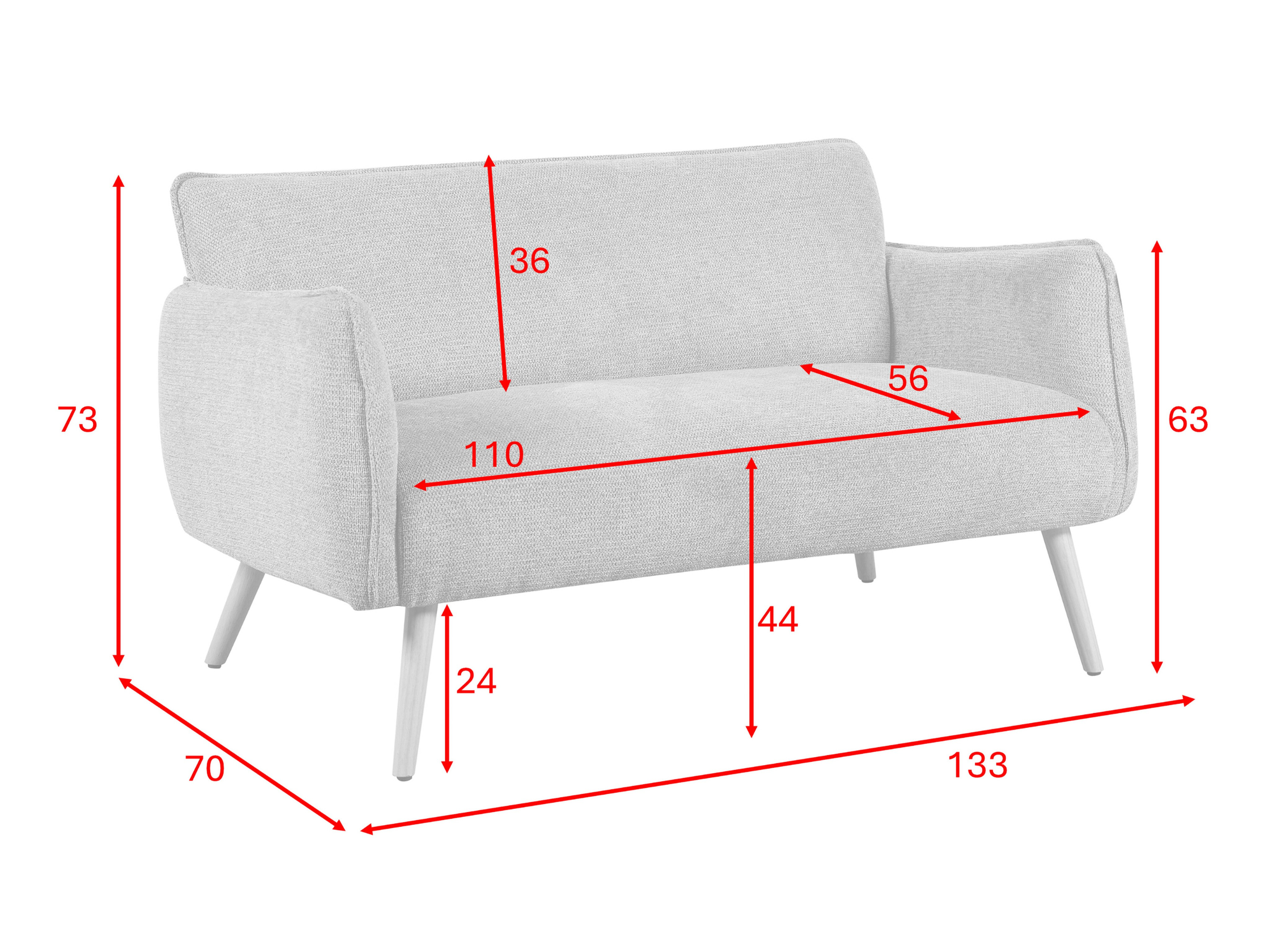 Upholstered furniture set Anaheim 125 (Orange)