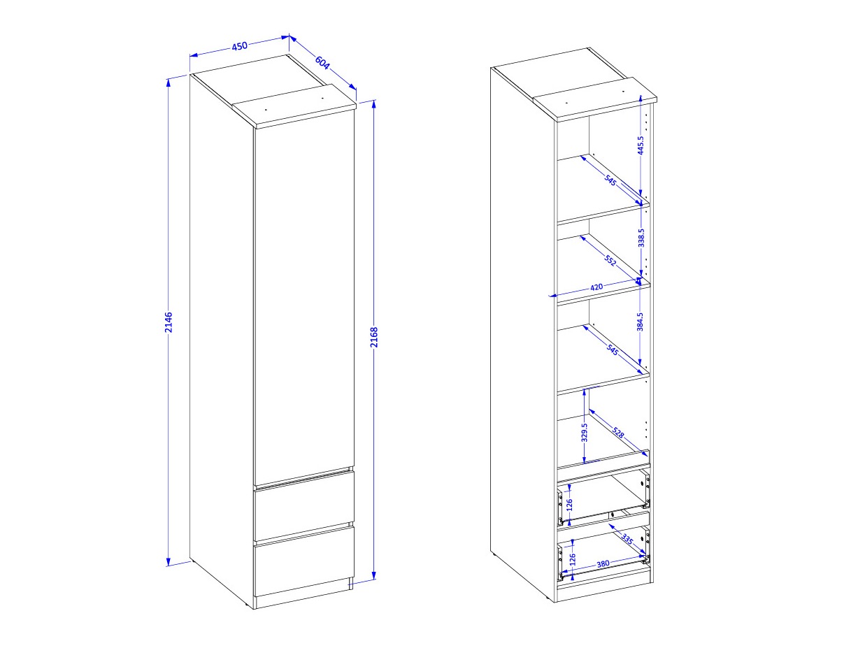 Wardrobe Nolcala 119 (Oak + Beige)