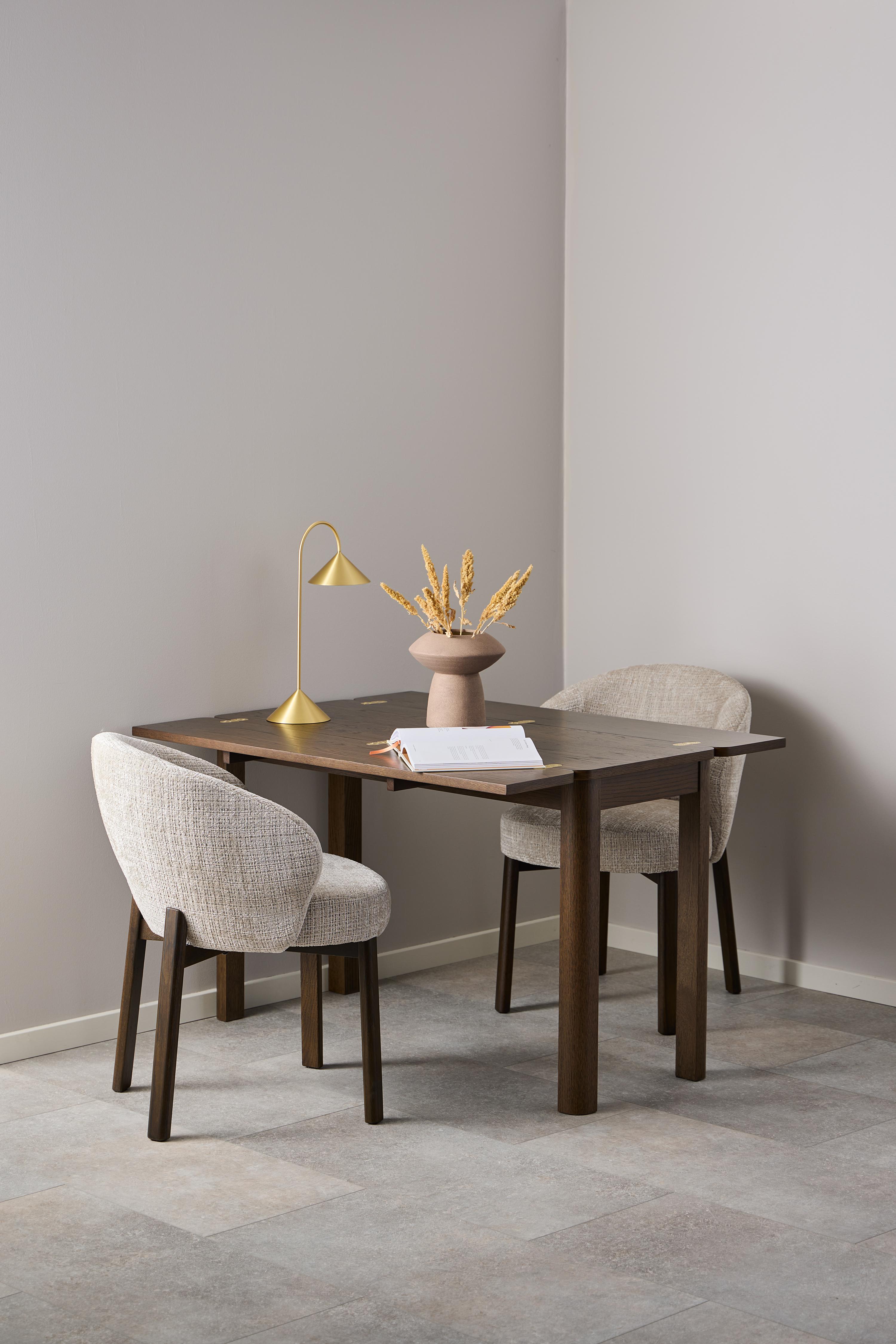 Chair Norsica 1001 (Beige + Dark brown)