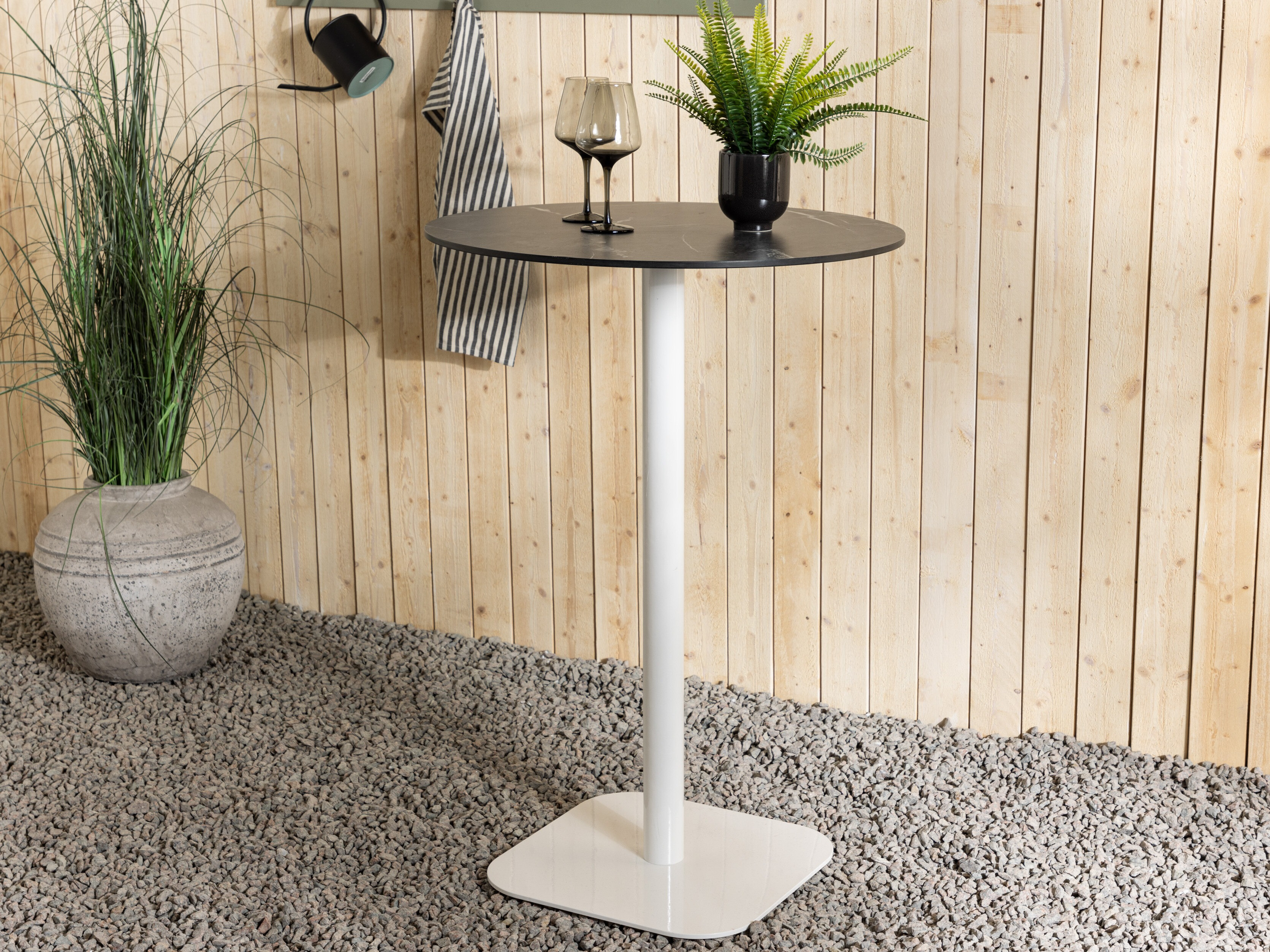 Outdoor bar table Dallas 5201 (White + Black)