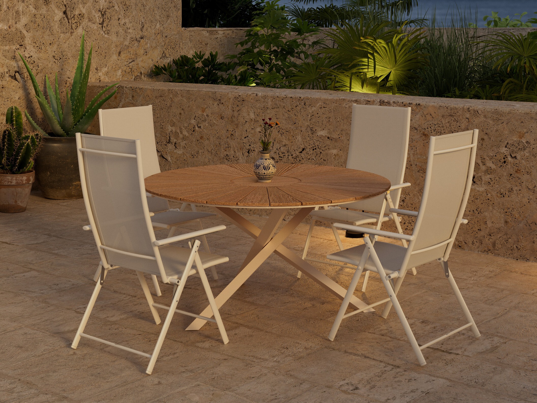 Table and chairs set Dallas 5209