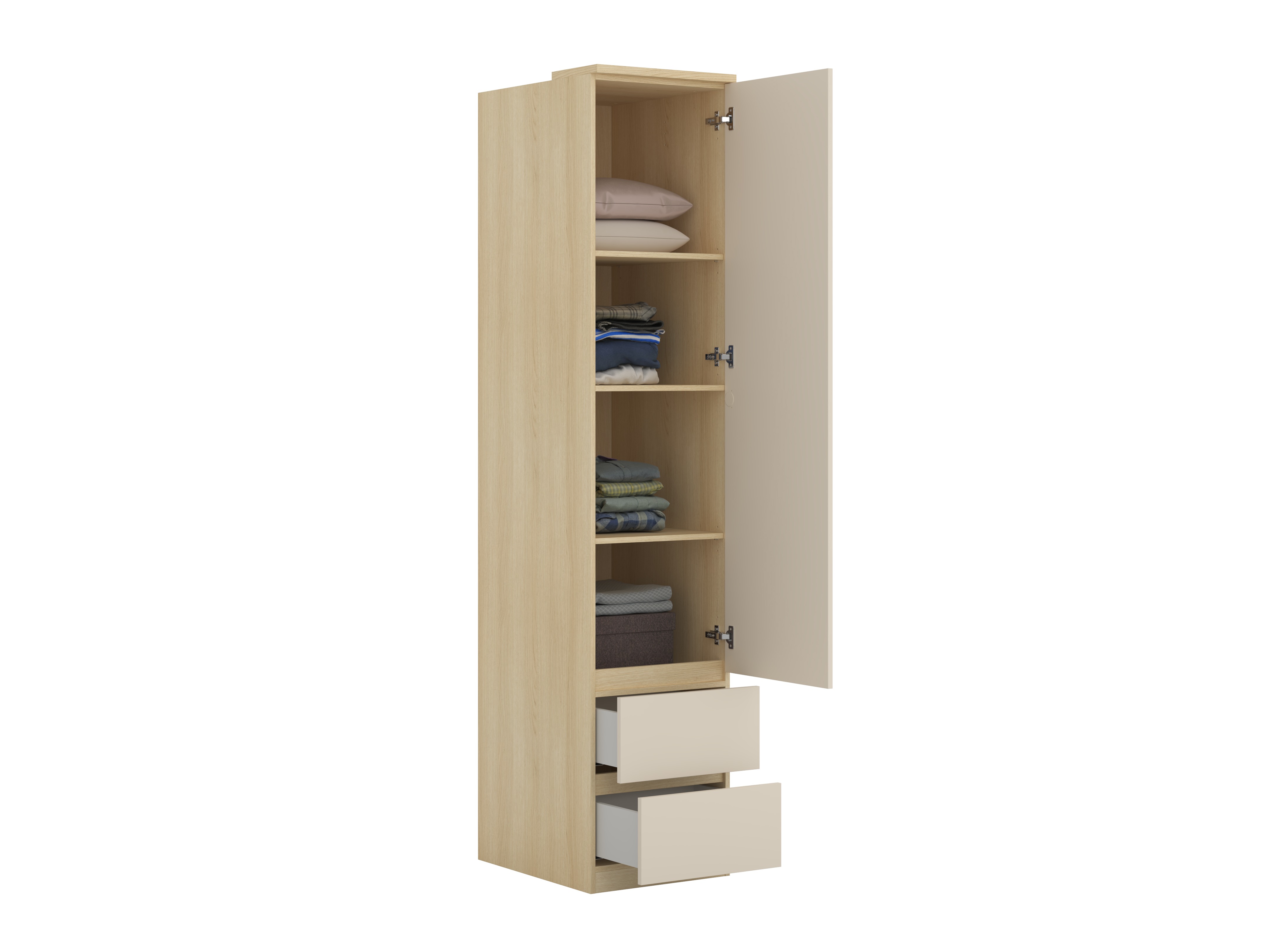 Wardrobe Nolcala 119 (Oak + Beige)