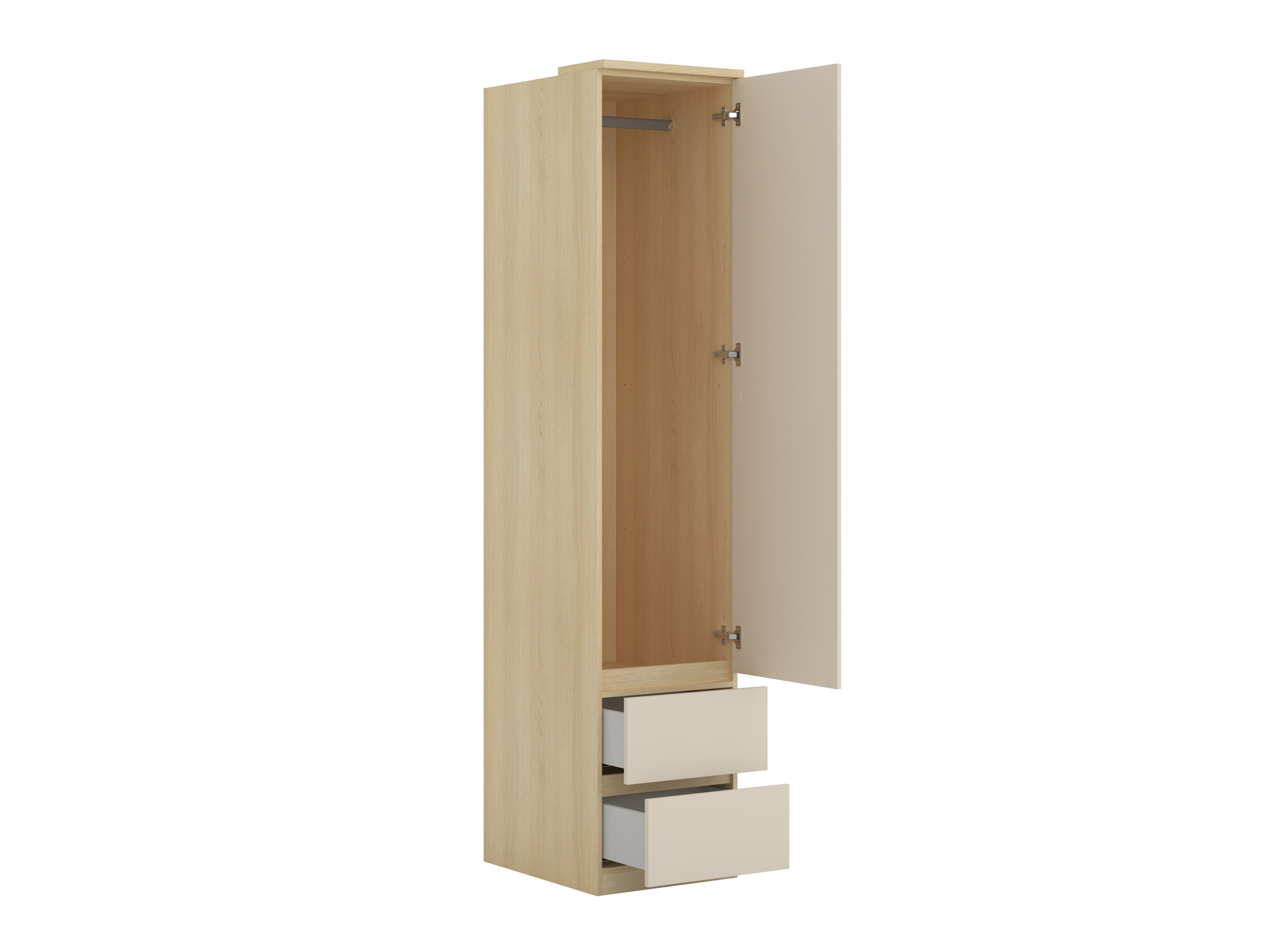 Wardrobe Nolcala 119 (Oak + Beige)