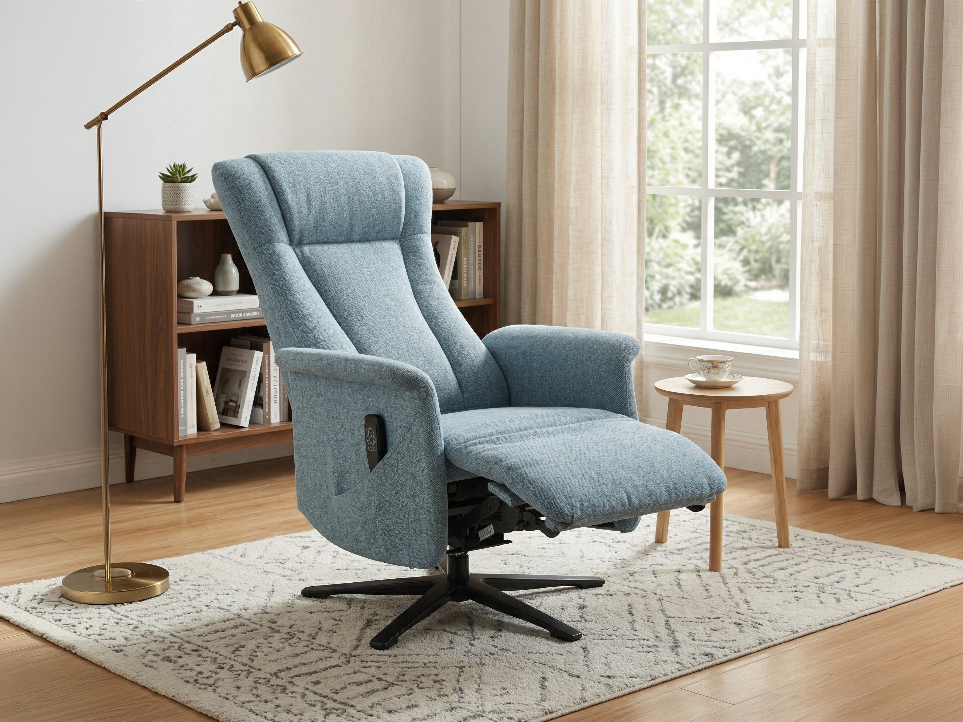 Armchair recliner Anaheim 127 (Light blue)