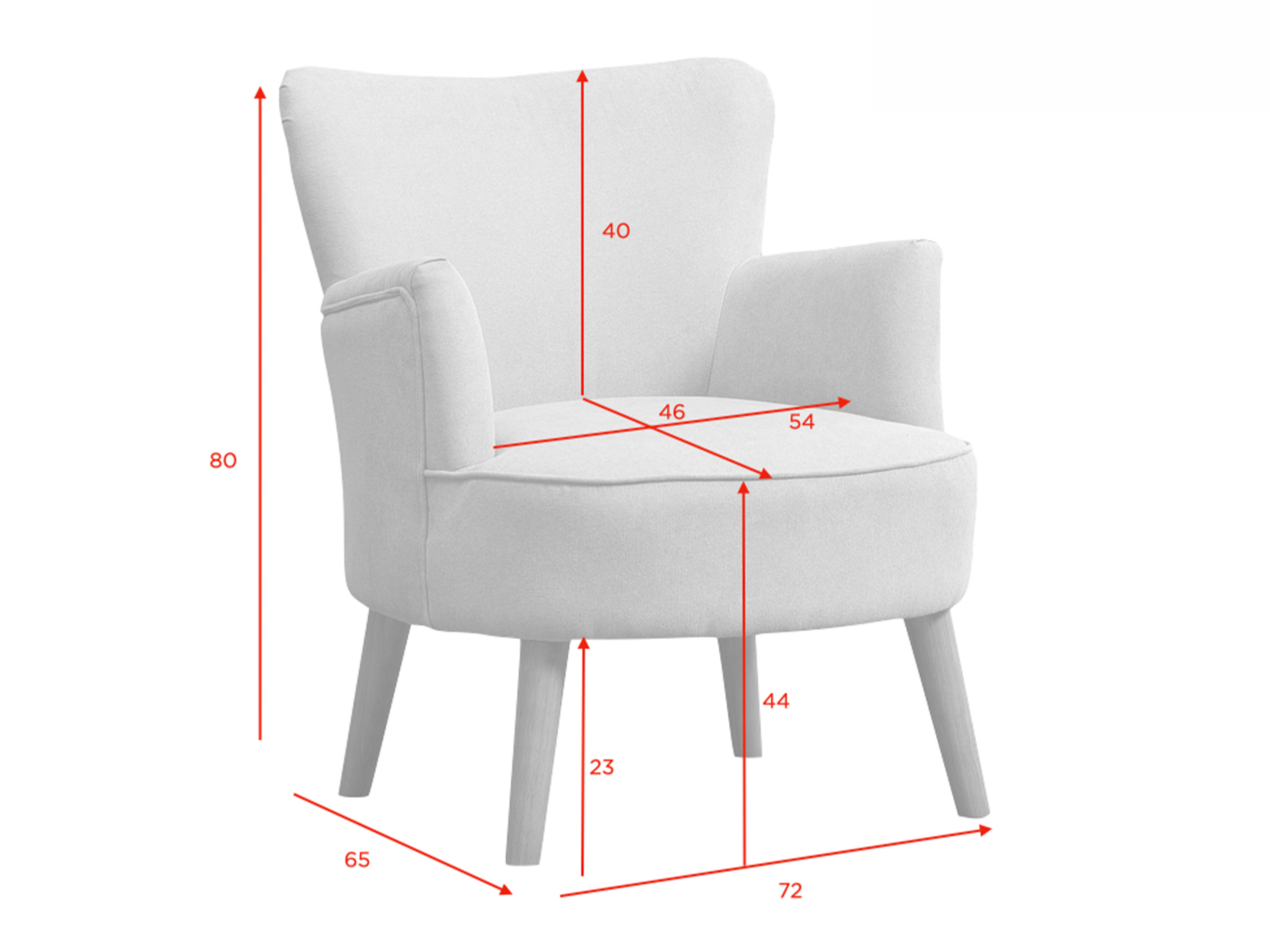 Armchair Anaheim 129 (Light grey)