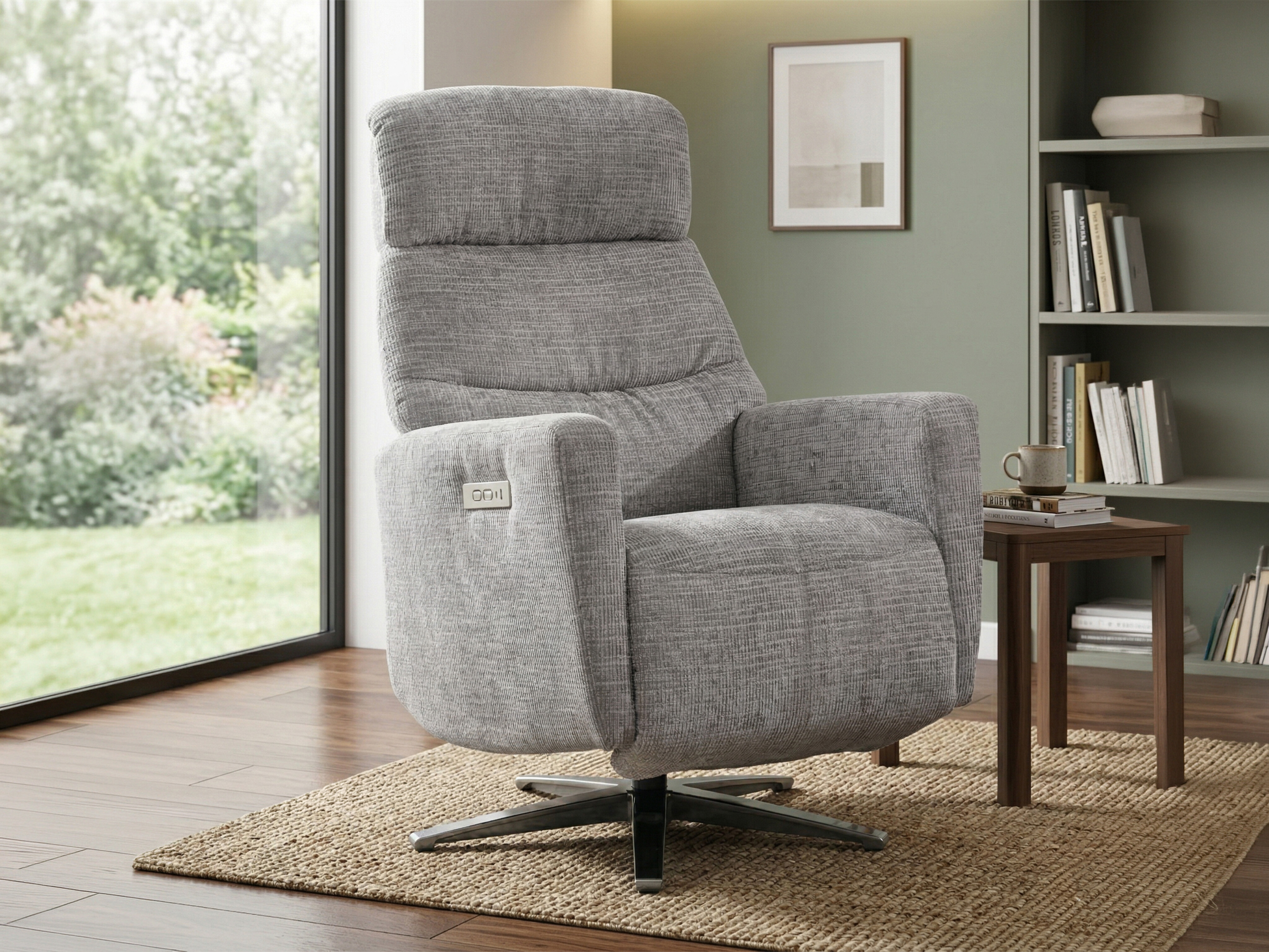 Armchair recliner Anaheim 130 (Light grey)