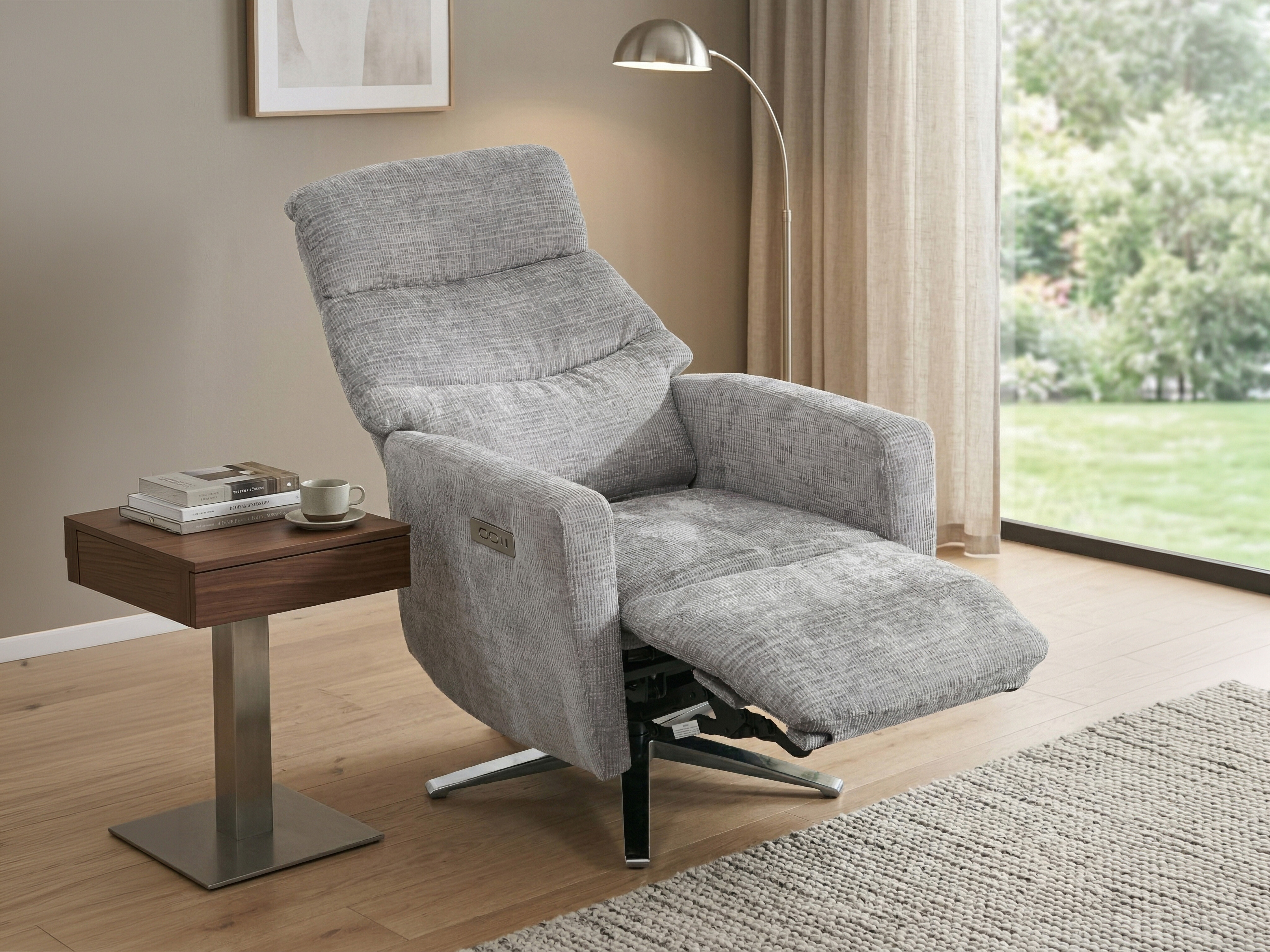 Armchair recliner Anaheim 130 (Light grey)