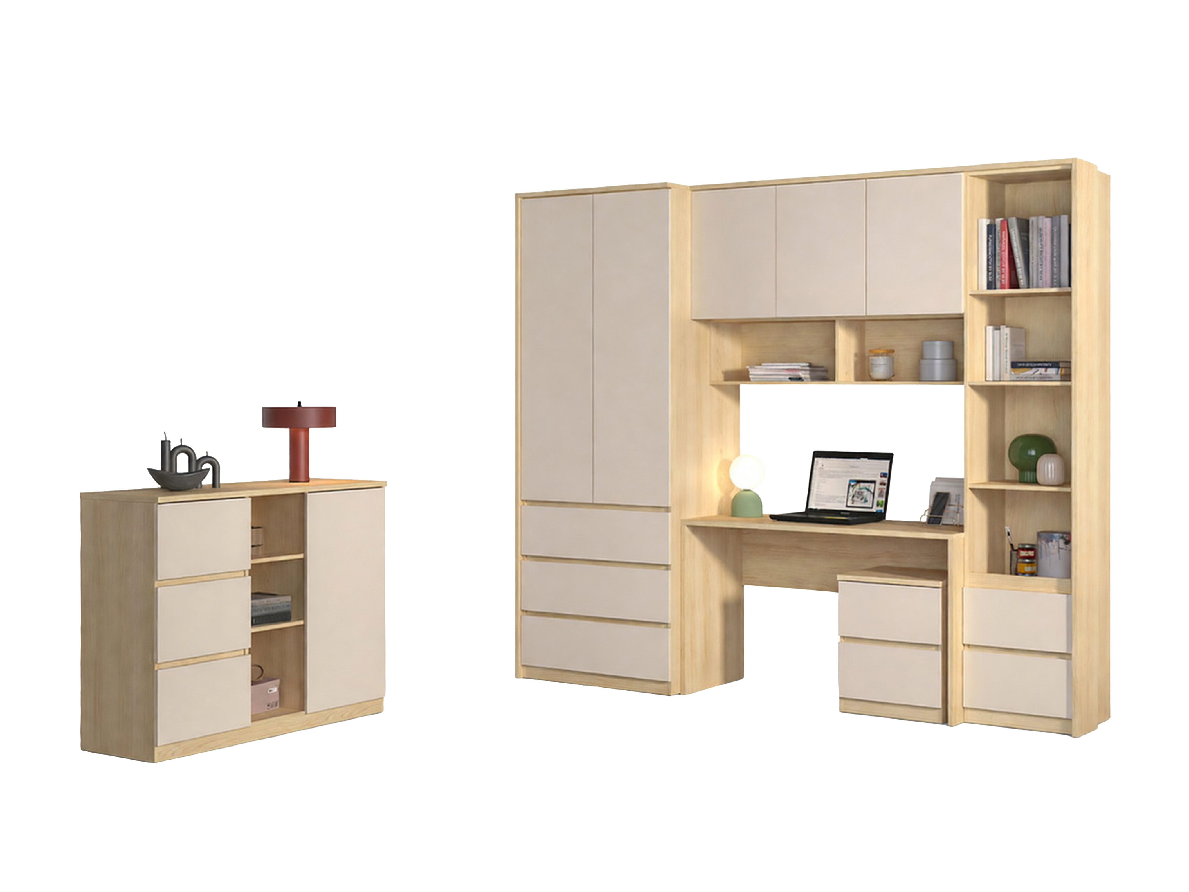 Furniture set Nolcala 122 (Oak + Beige)