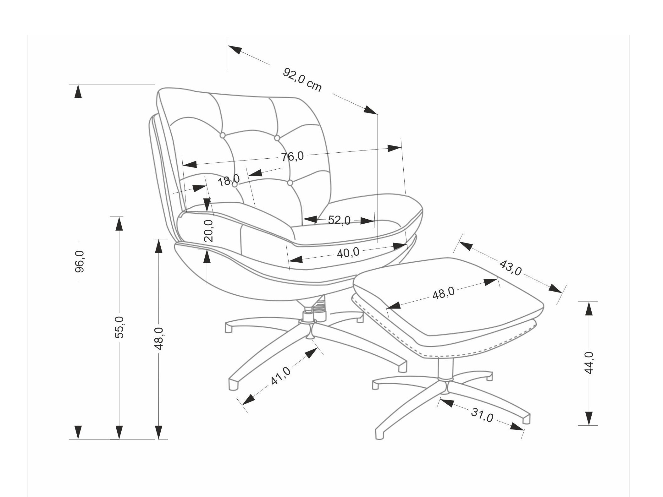 Armchair Houston 1900 (Beige)