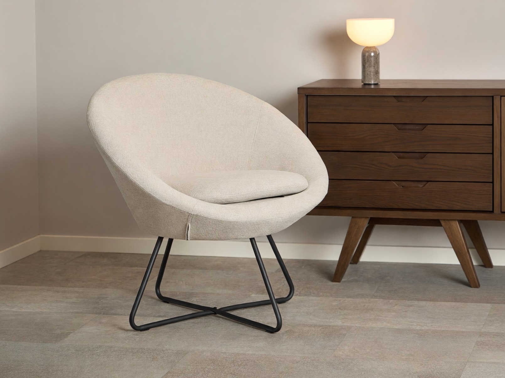 Armchair Norsica 245 (Beige + Black)