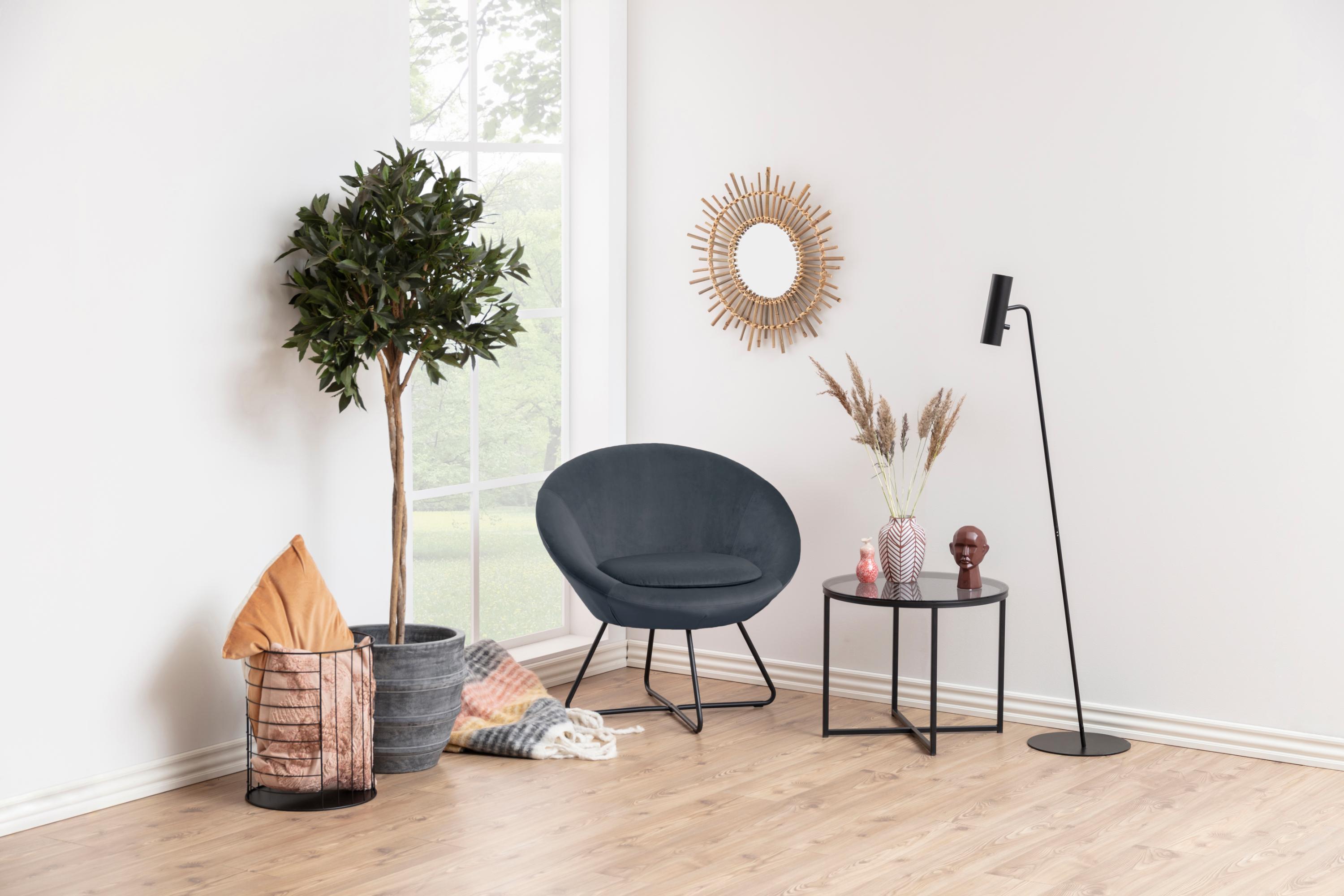 Armchair Norsica 245 (Dark grey + Black)