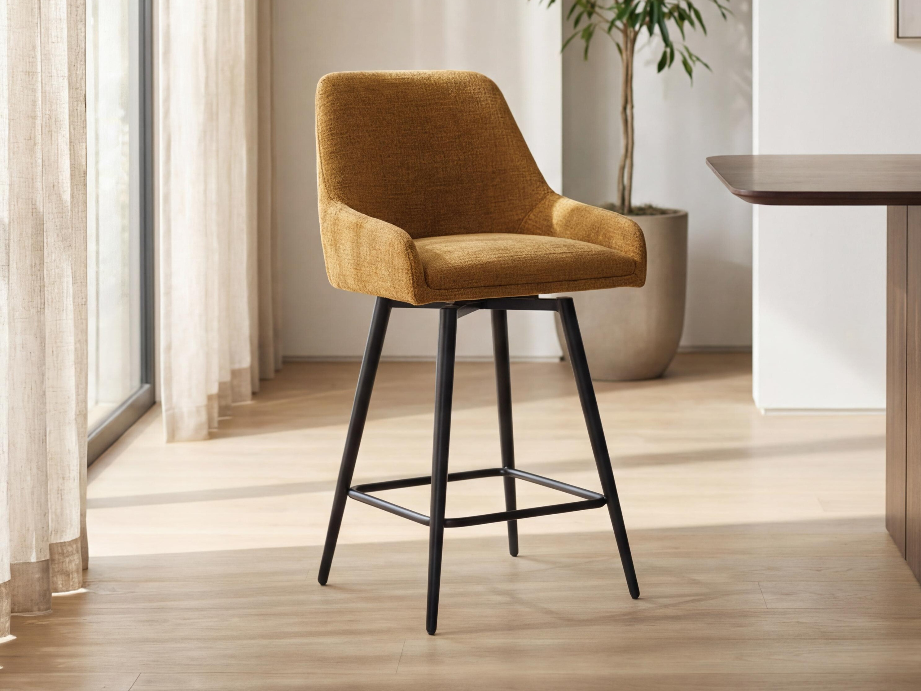 Counter stool Anaheim 132 (Mustard)