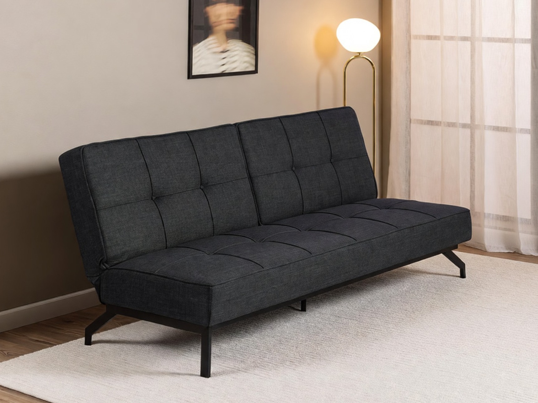 Sofa bed Norsica 243 (Dark grey)