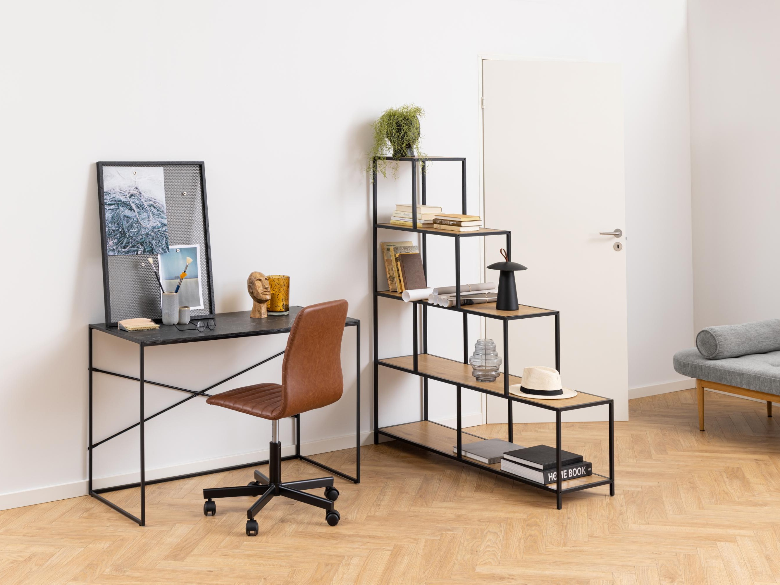 Bookcase Norsica Sevferi 153 (Black + Wild oak)